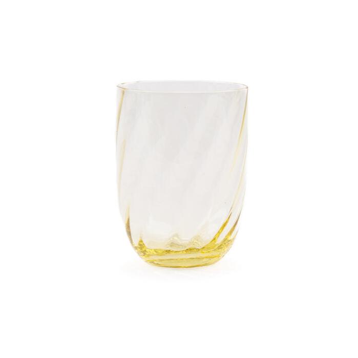 Swirl tumbler glas - gul