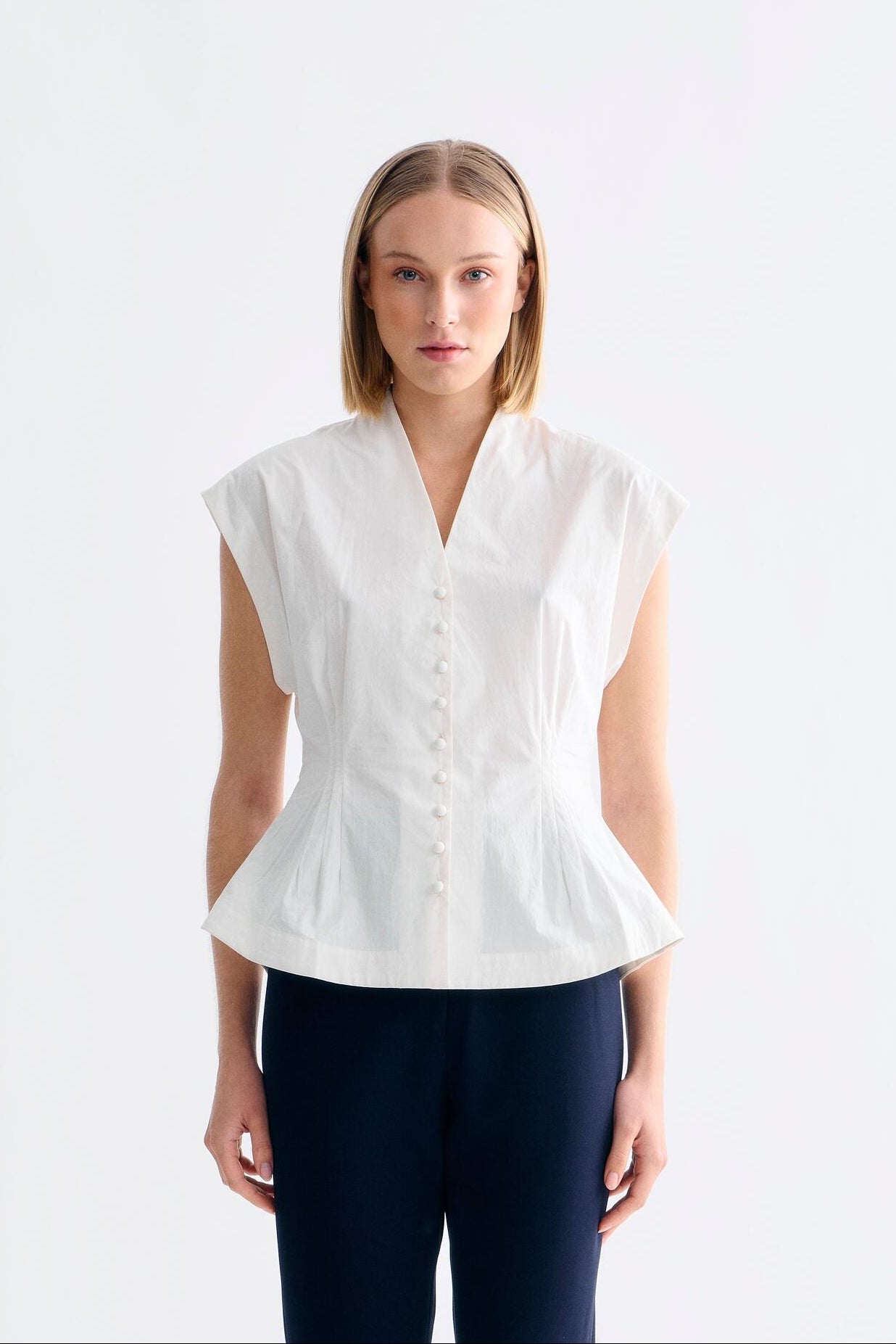 Vada bluse - 007 Egret
