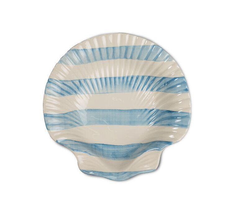 Stripe Armona tallerken, lyseblå/hvid - Ø23,5 cm