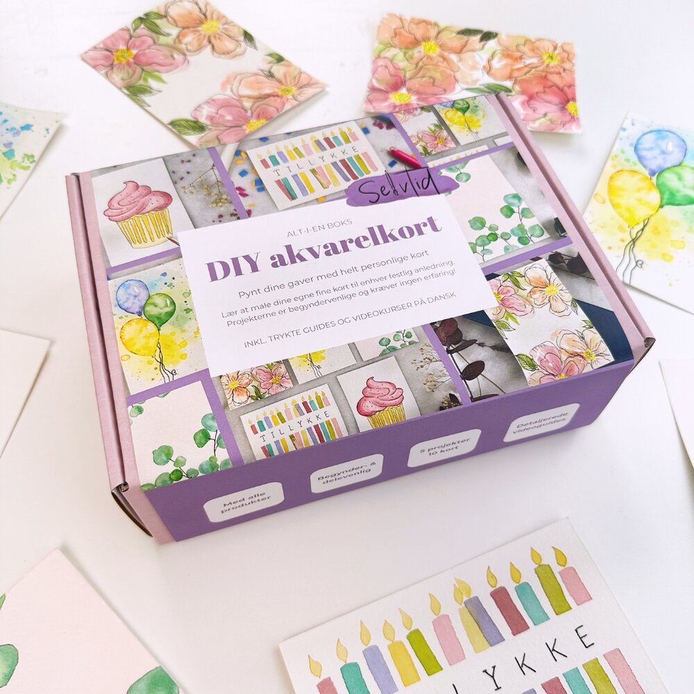 DIY Akvarelkort kit