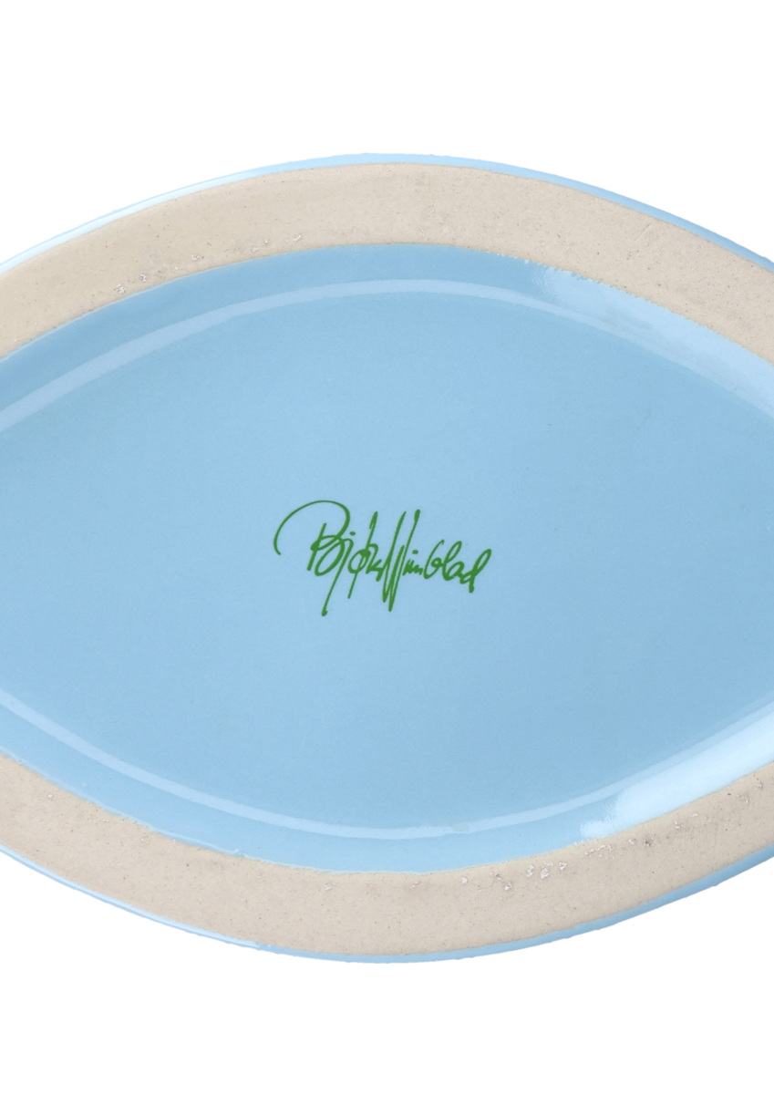 Nina vase, H28,5 cm - lyseblå/grøn