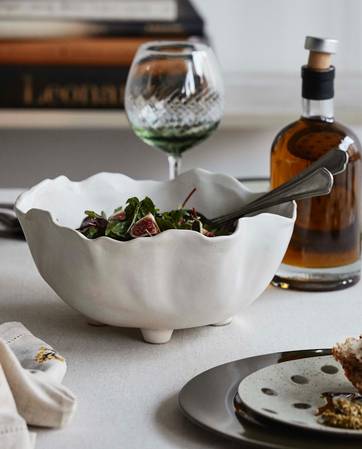 Kauai skål med fødder, Small - offwhite