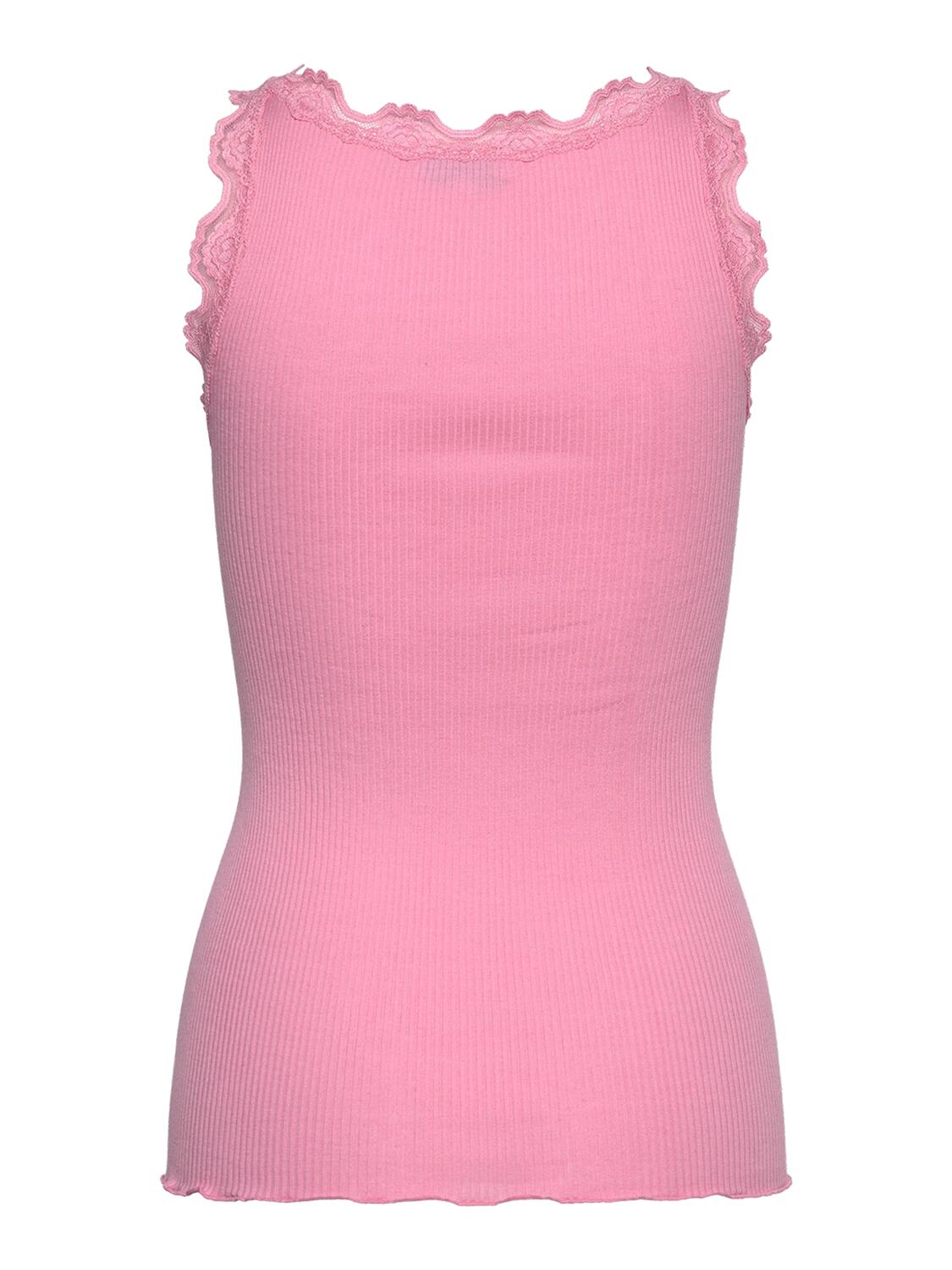 RWBabette lang silke blonde top - Sea pink