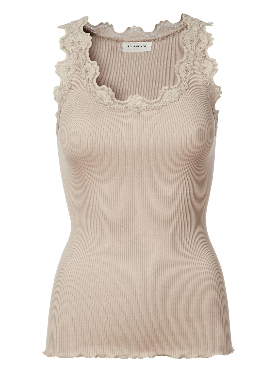 RWBabette lang silke blonde top - cacao