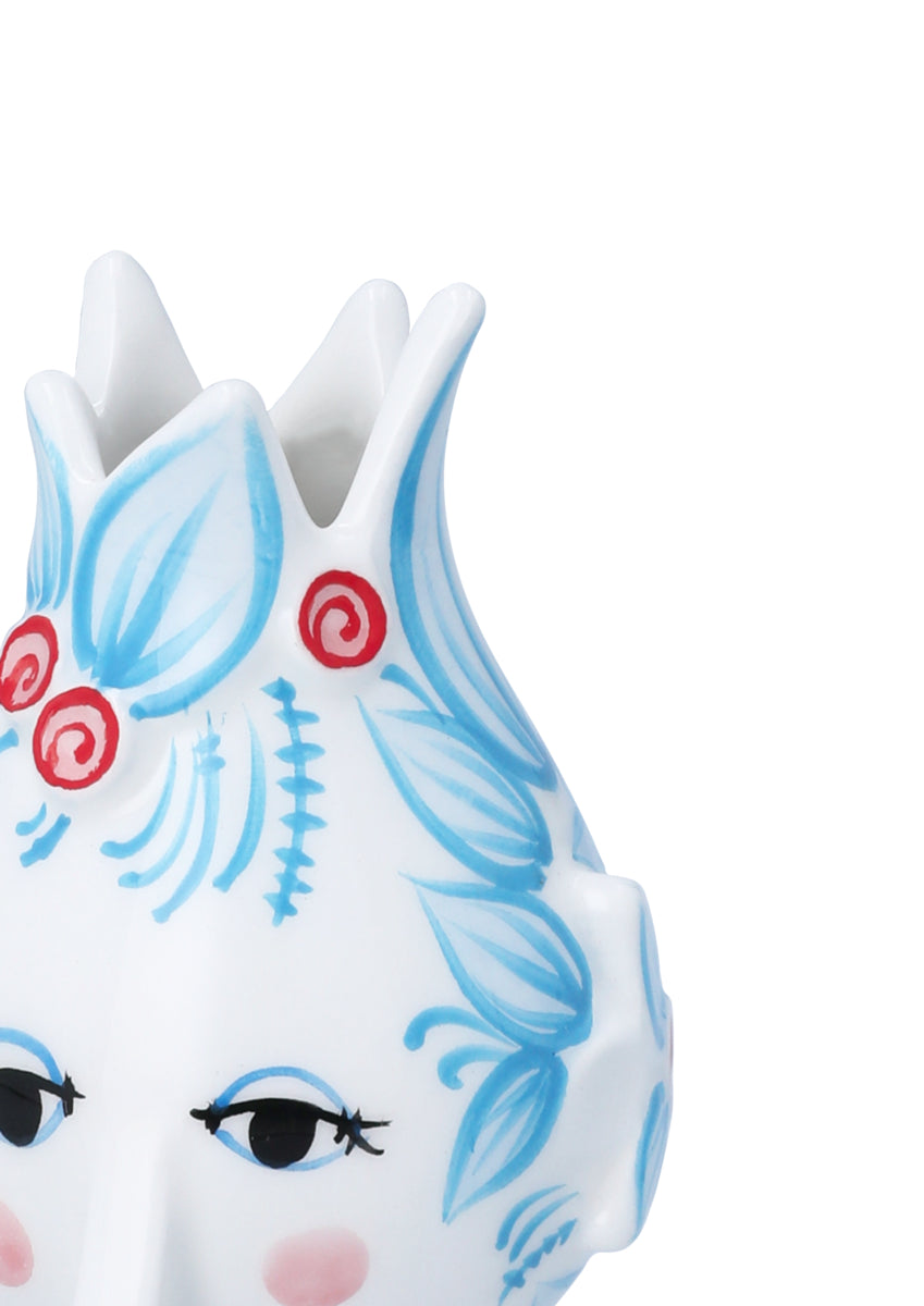 Titania kronelysestage, H11,5 cm - lyseblå