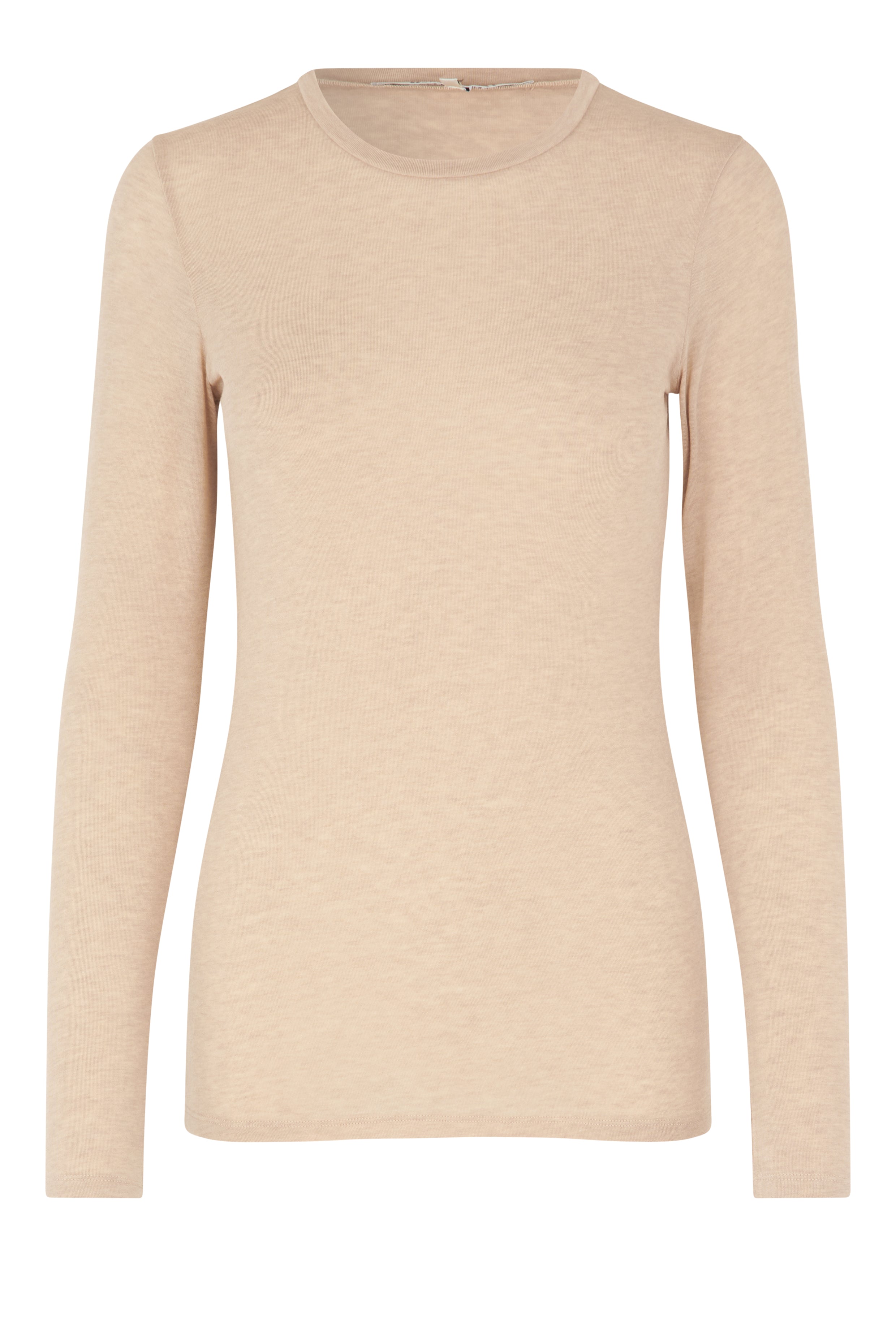 Matima O-Neck langærmet t-shirt - Oxford Tan