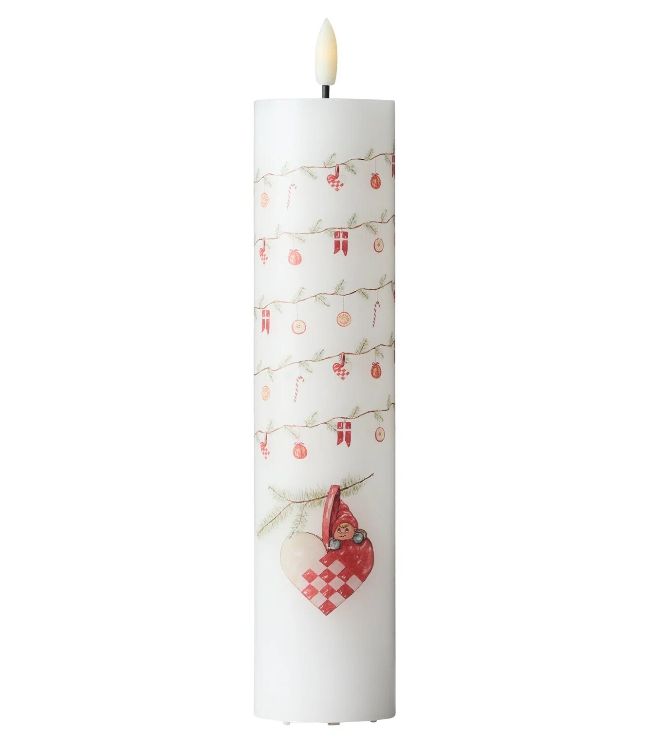 Juleglimt led bloklys - H22 cm.