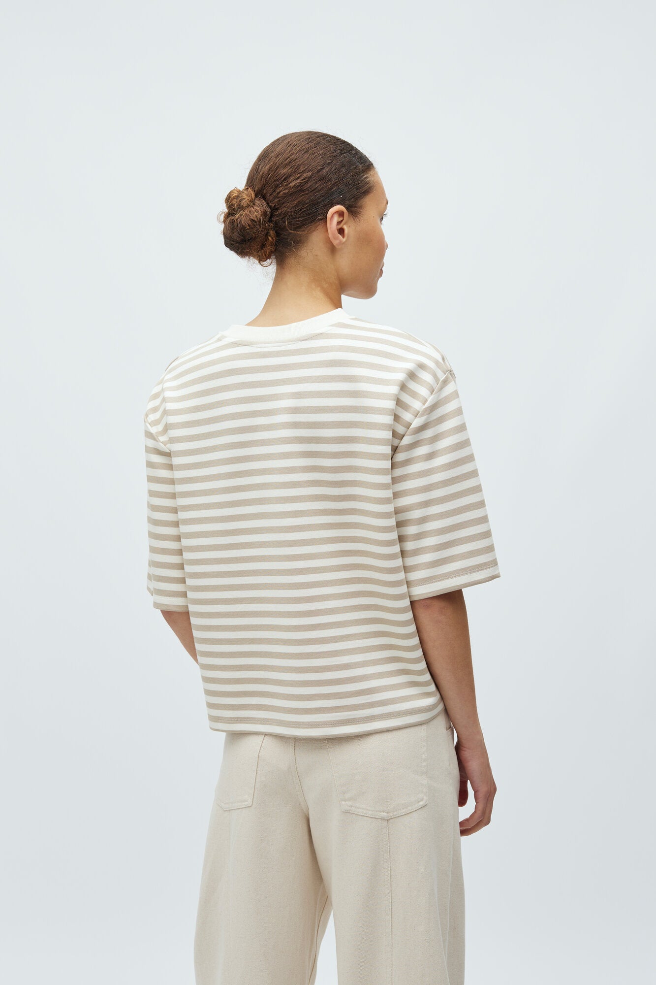 Emrys t-shirt - P49 Island Fossil Sugar Stripe