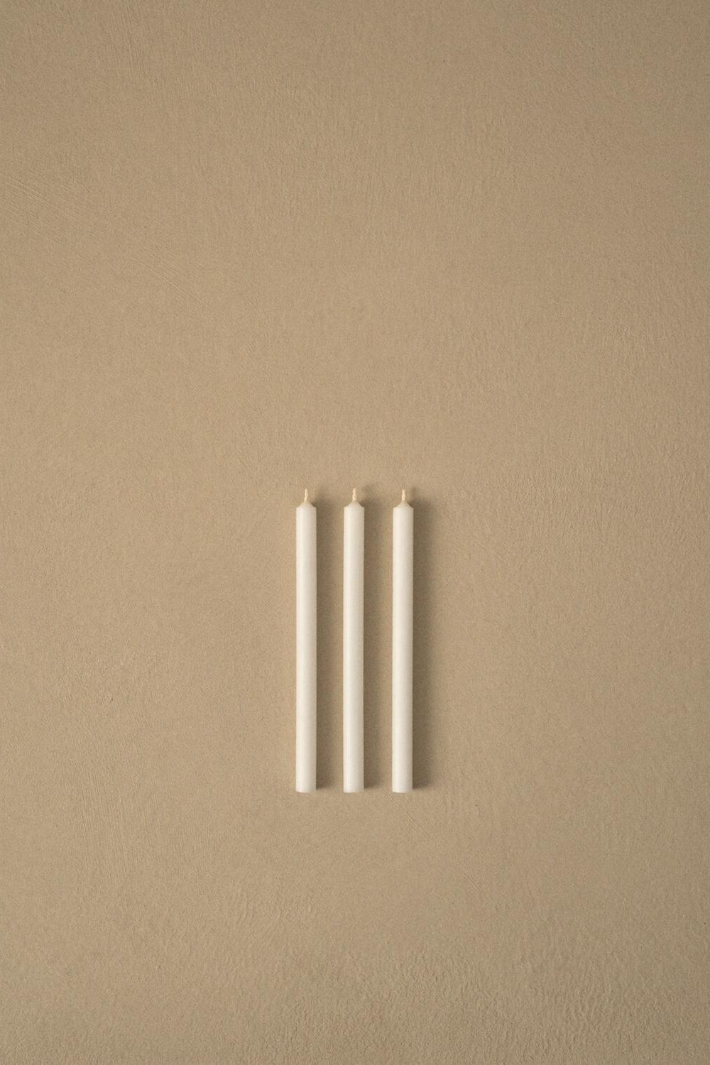 Kertelys hvid, H18 cm - 12 stk.