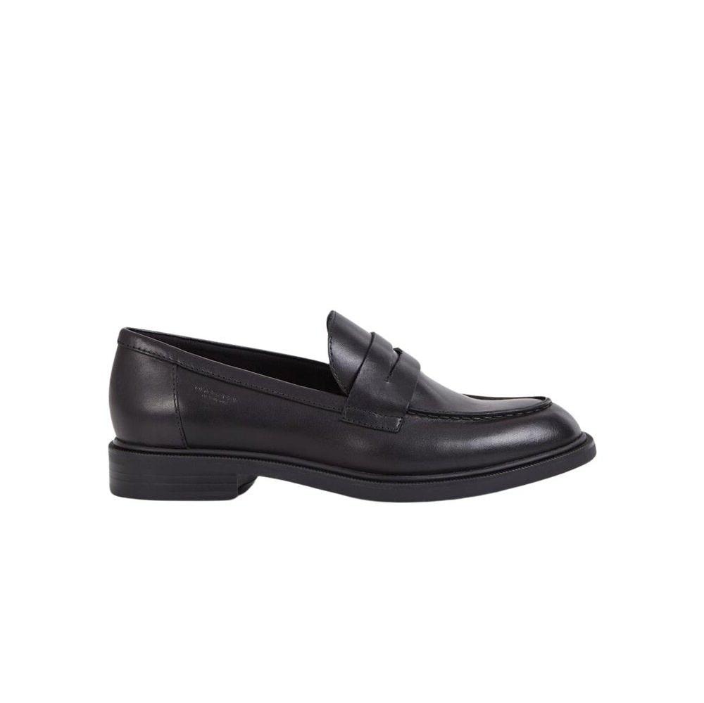 Amina læderloafer - sort