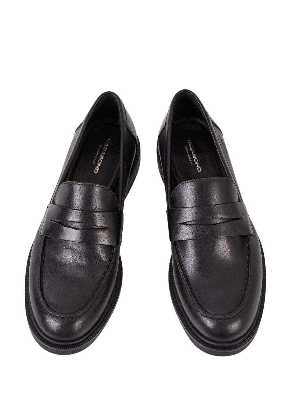 Amina læderloafer - sort