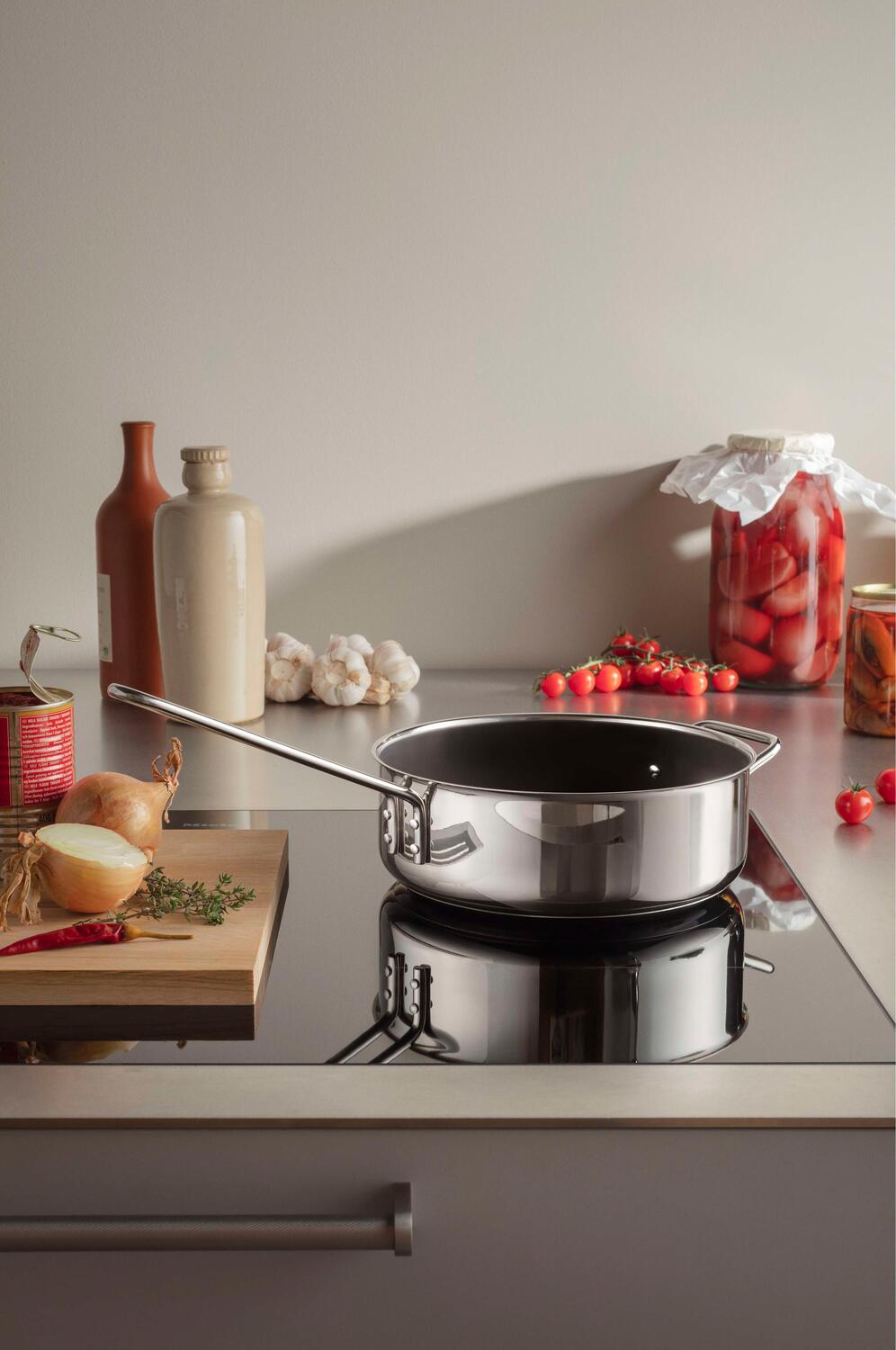 Ø24 cm - Stainless Steel Keramisk sauterpande