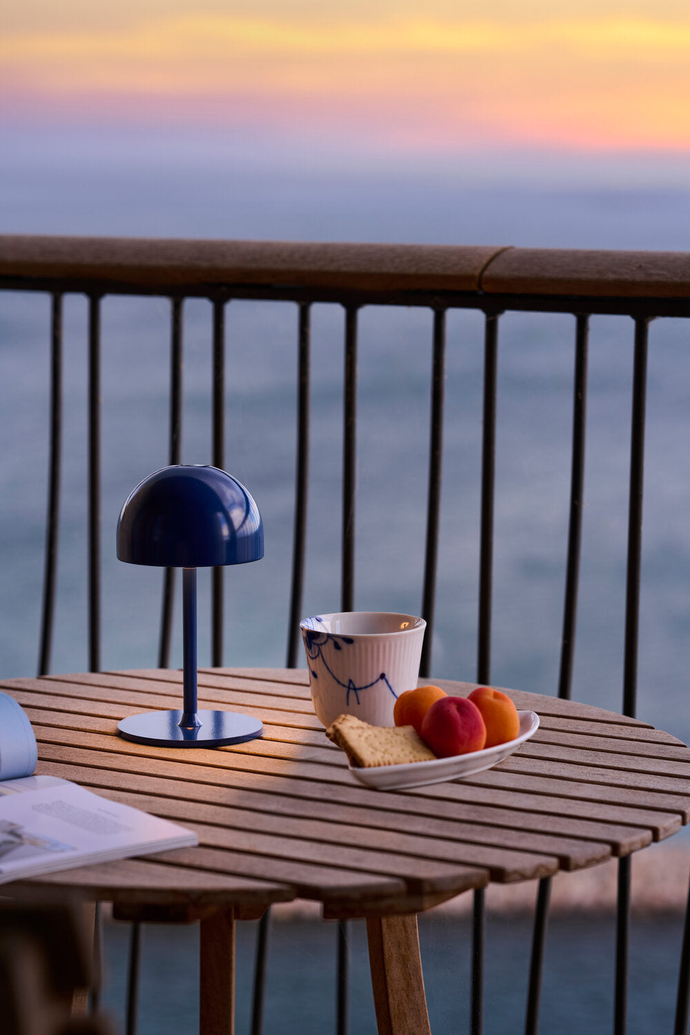 Tim lampe, mørkeblå - H22 cm.