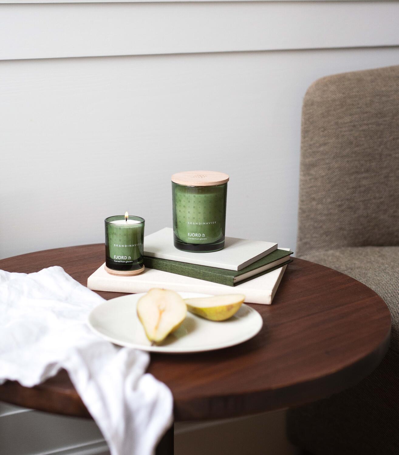 Fjord duftlys, 200g. - Fjord green