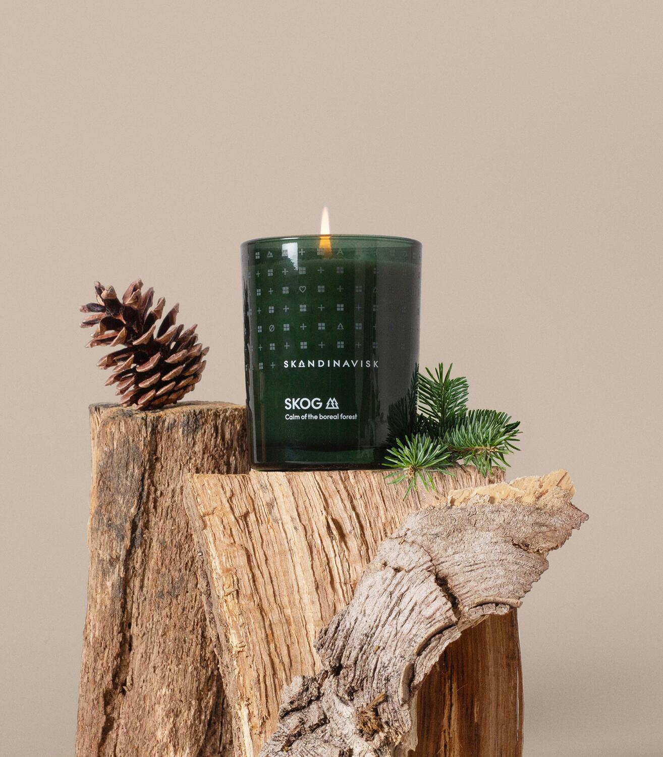 Skog duftlys, 65g. - Forest green