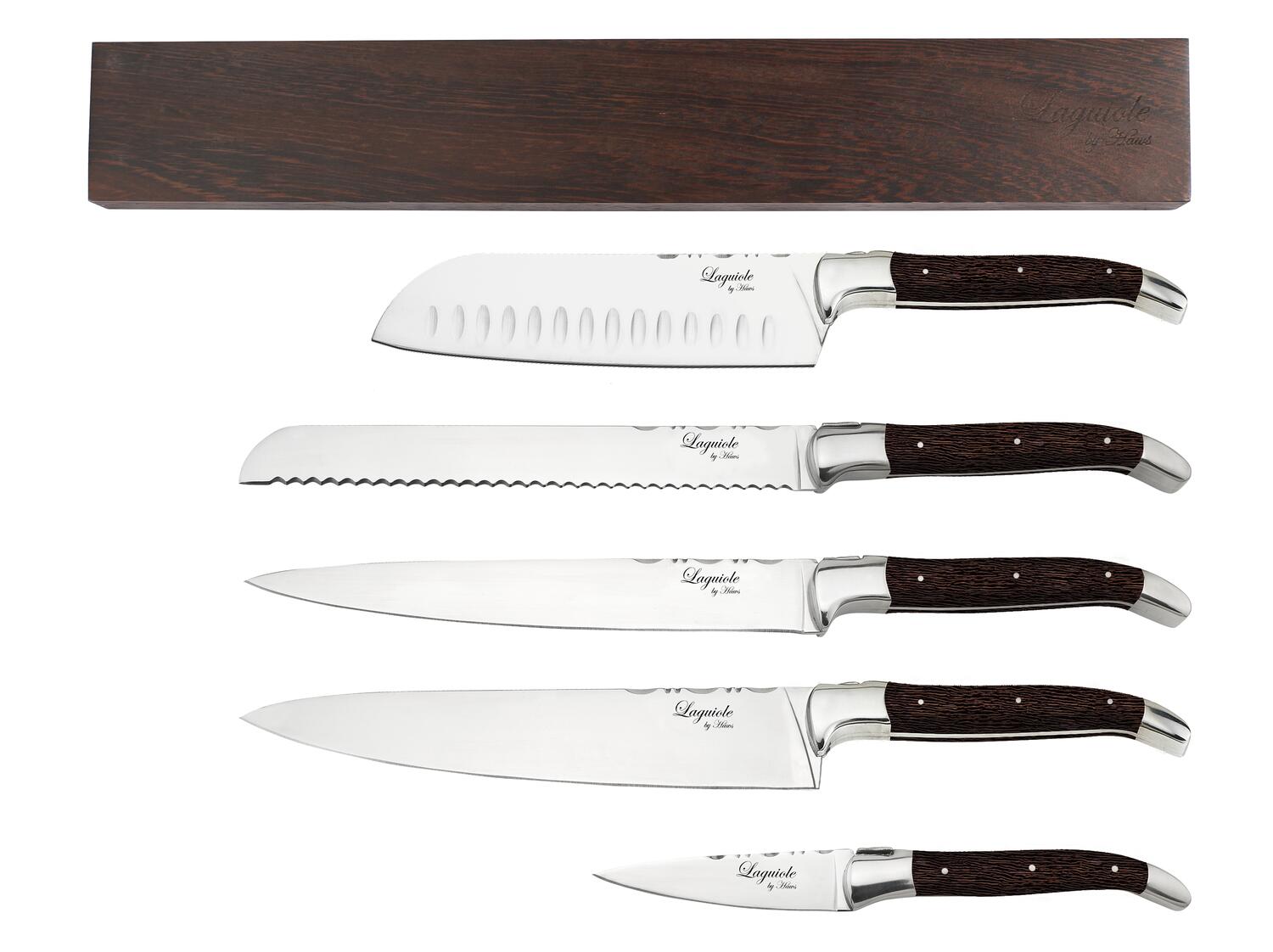 Chef knivsæt + knivholder, 6 stk