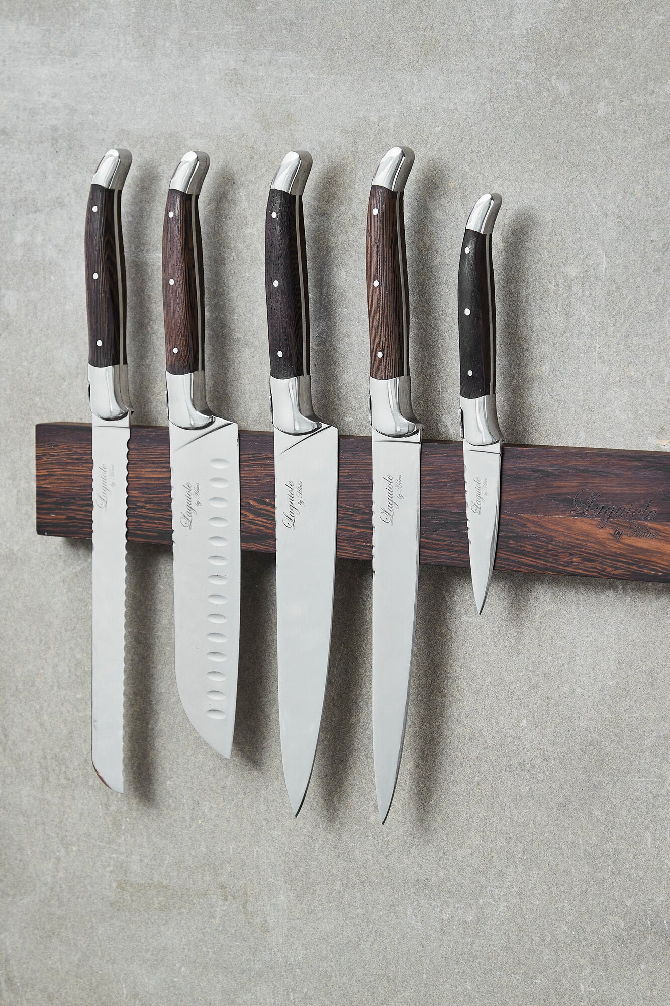 Chef knivsæt + knivholder, 6 stk