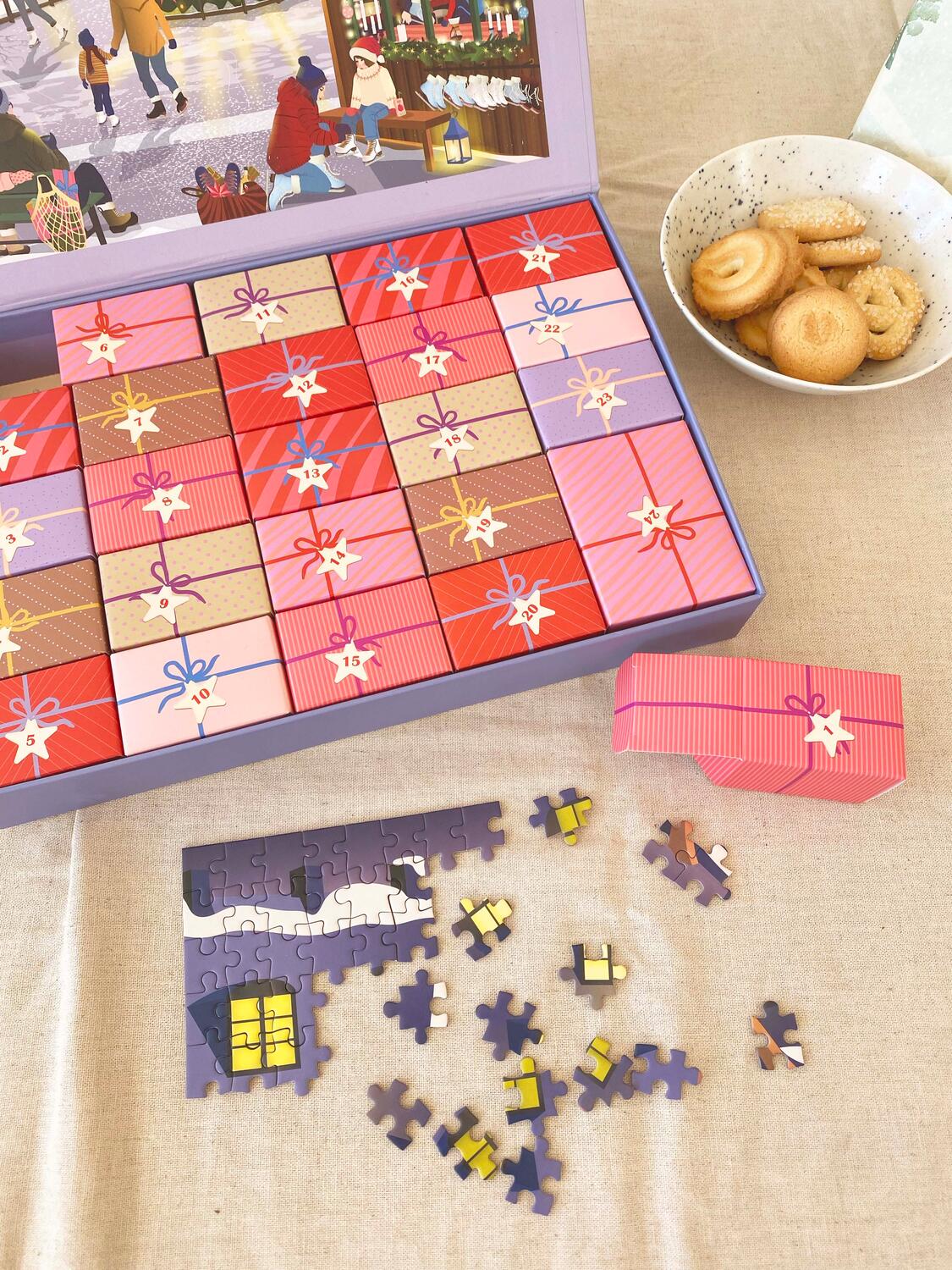 Puslespilsjulekalender Skate & Coffée - 1000 brikker