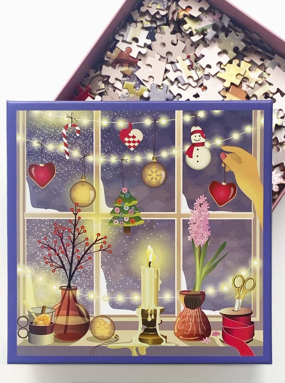 Christmas Window puslespil - 500 brikker