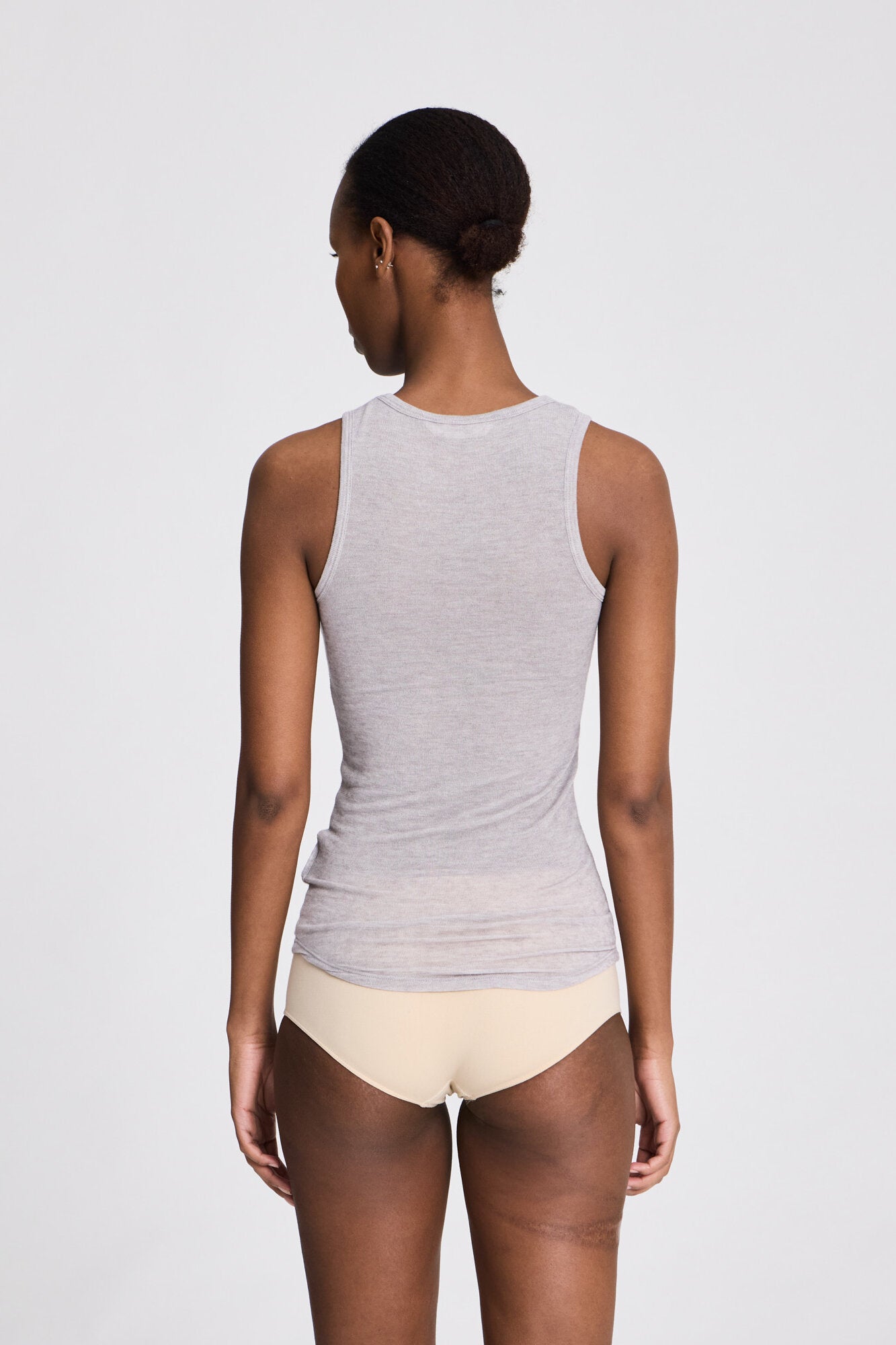 Alberte Wool top - Grey Melange