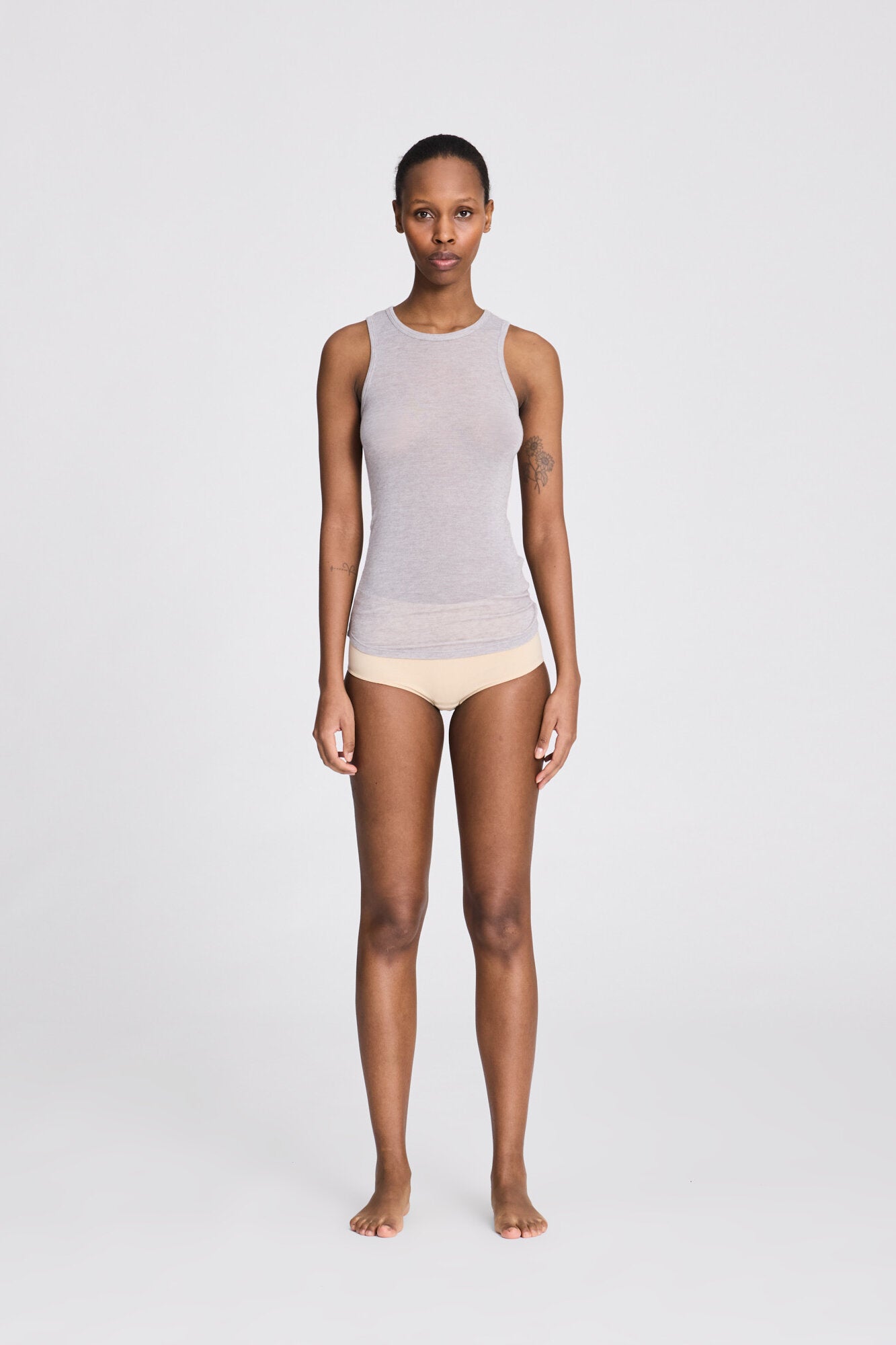 Alberte Wool top - Grey Melange