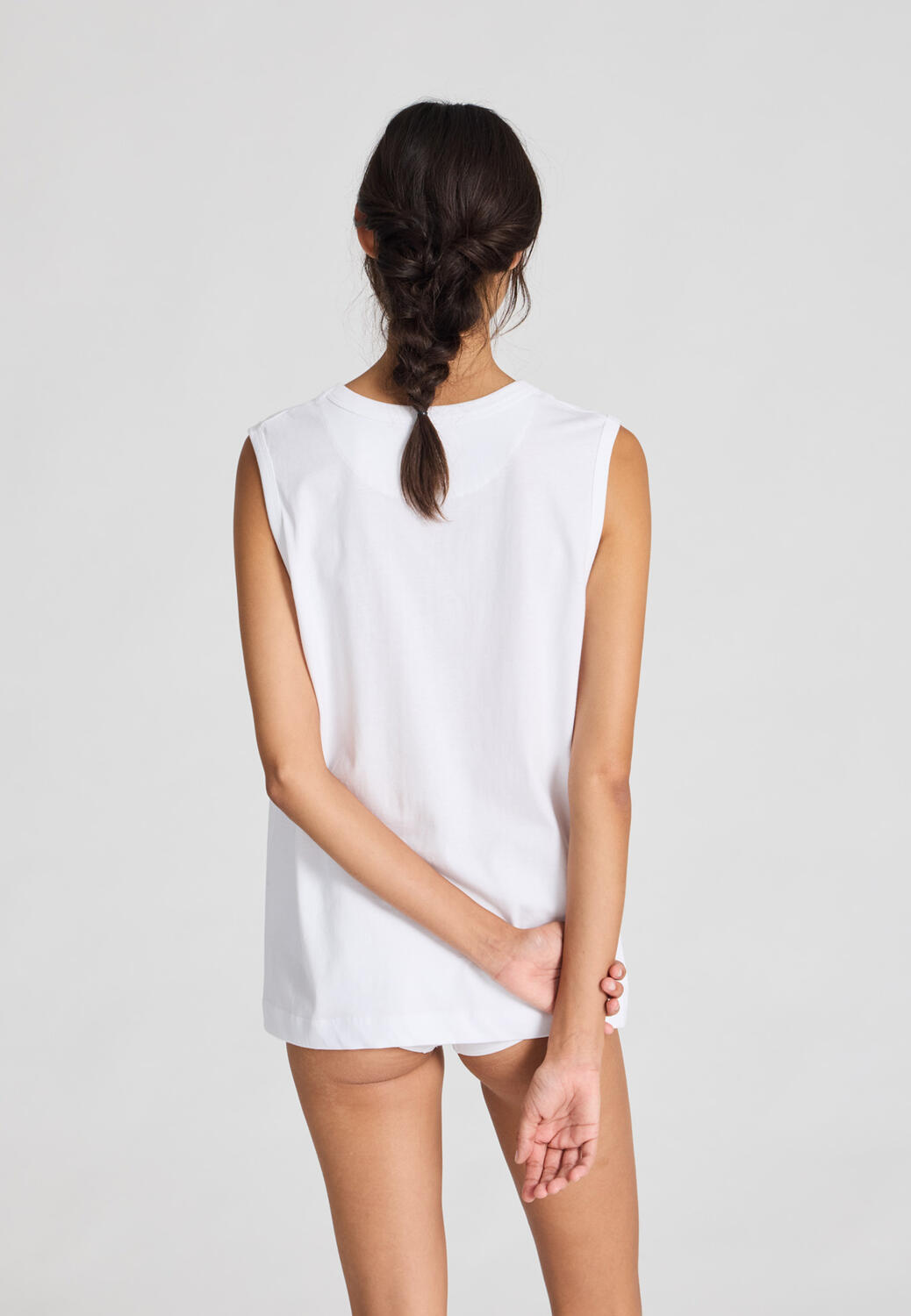Genny Cotton Single Jersey top - hvid