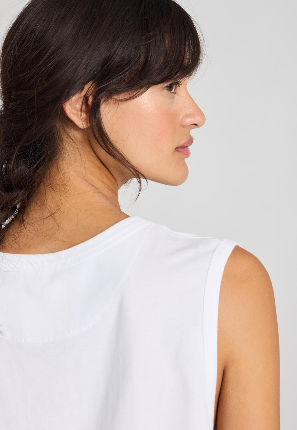 Genny Cotton Single Jersey top - hvid