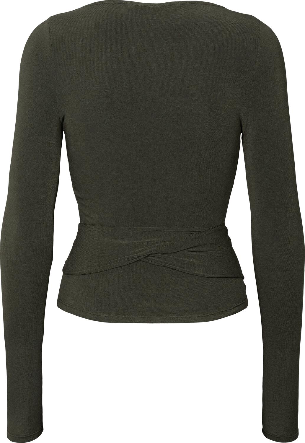 Anne Wool Wrap langærmet t-shirt - Beluga