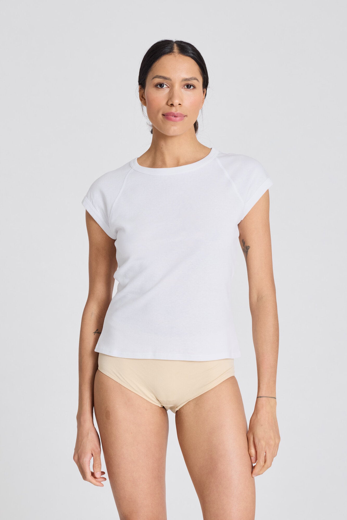 Malou Cotton Rib t-shirt - hvid