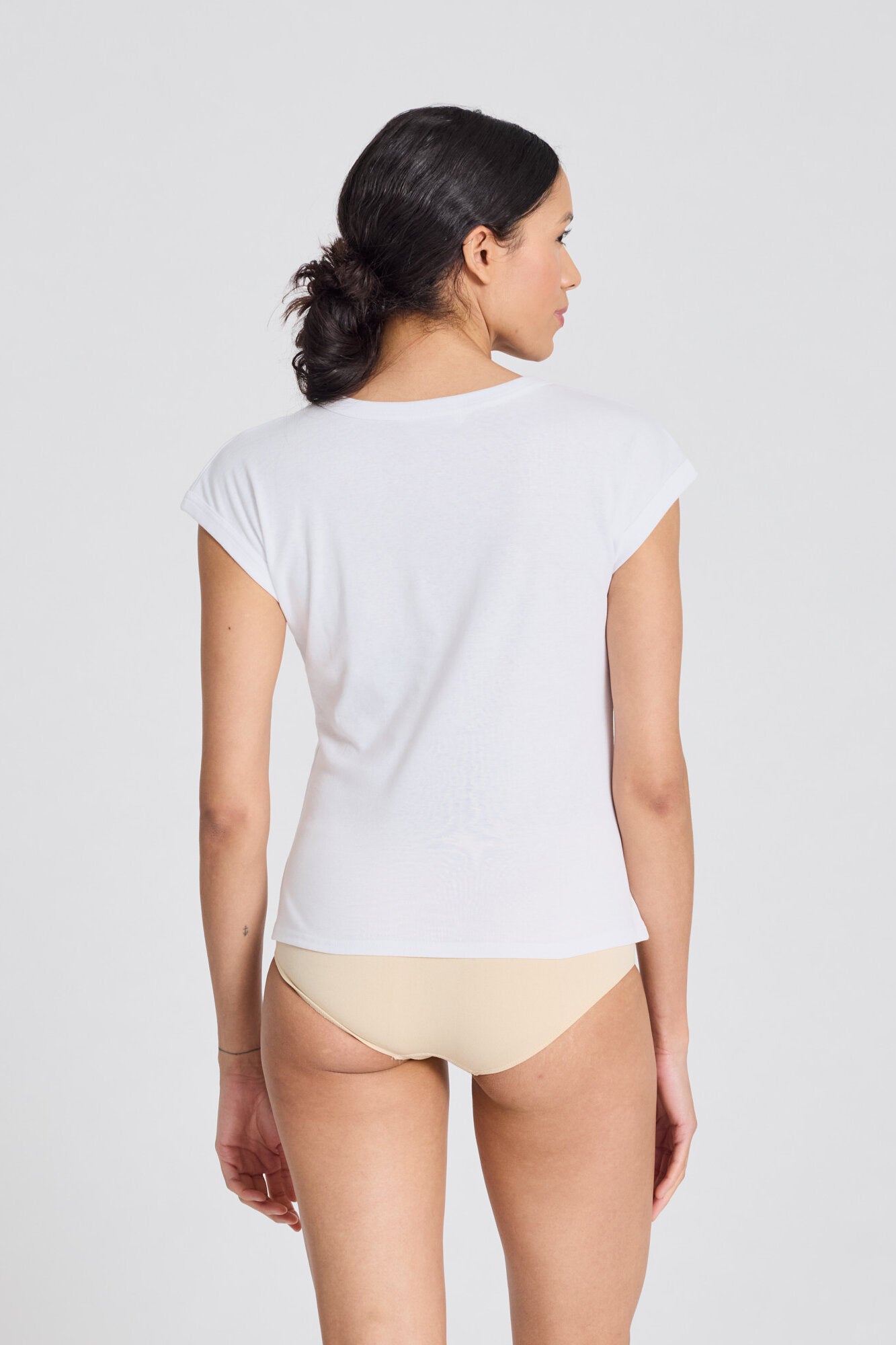 Malou Cotton Rib t-shirt - hvid