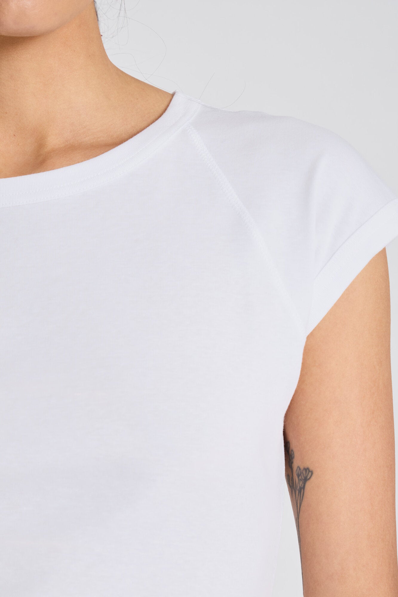 Malou Cotton Rib t-shirt - hvid