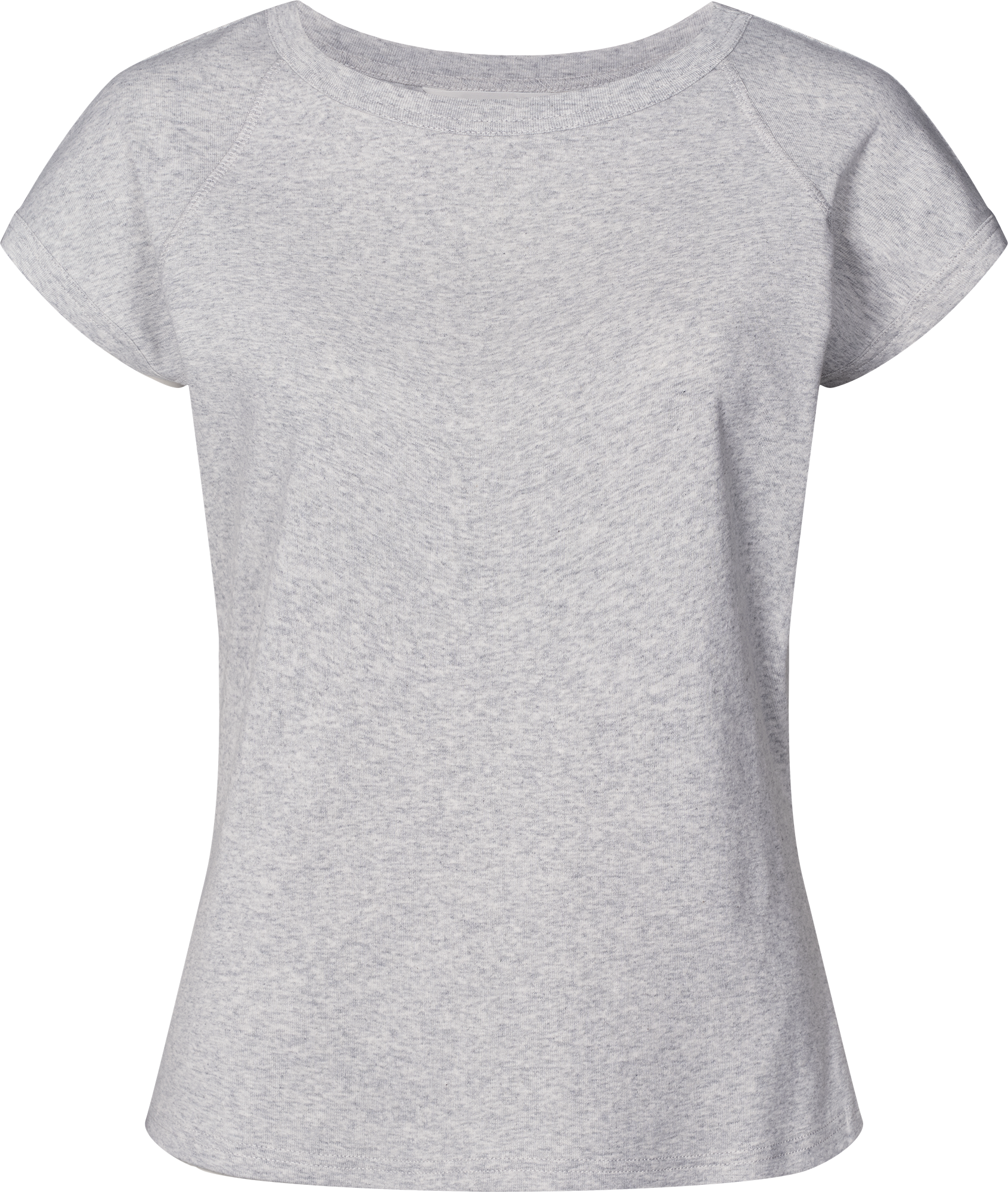 Malou Cotton Rib t-shirt - Light Grey Melange