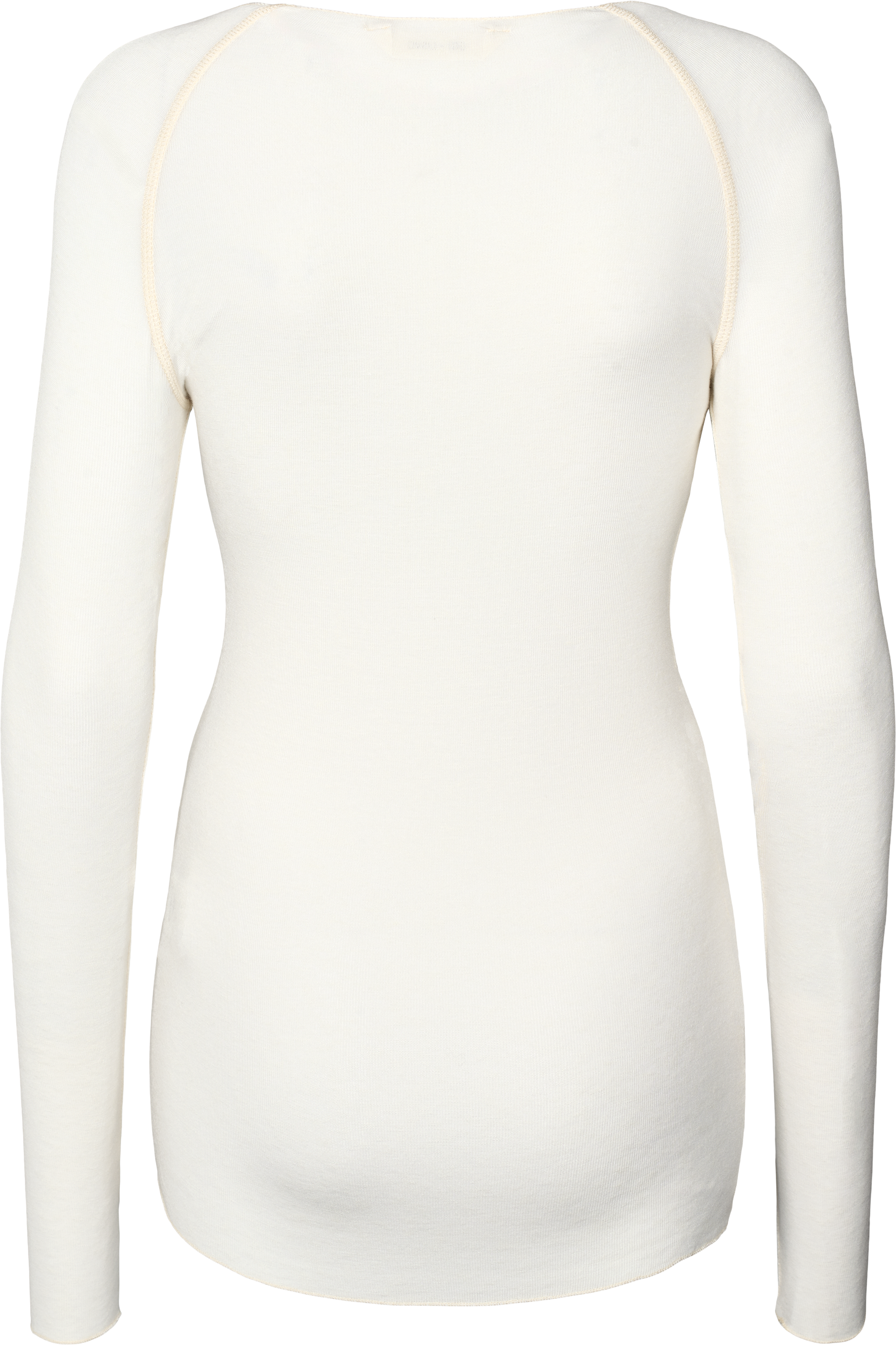 Amalie Wool langærmet t-shirt - hvid