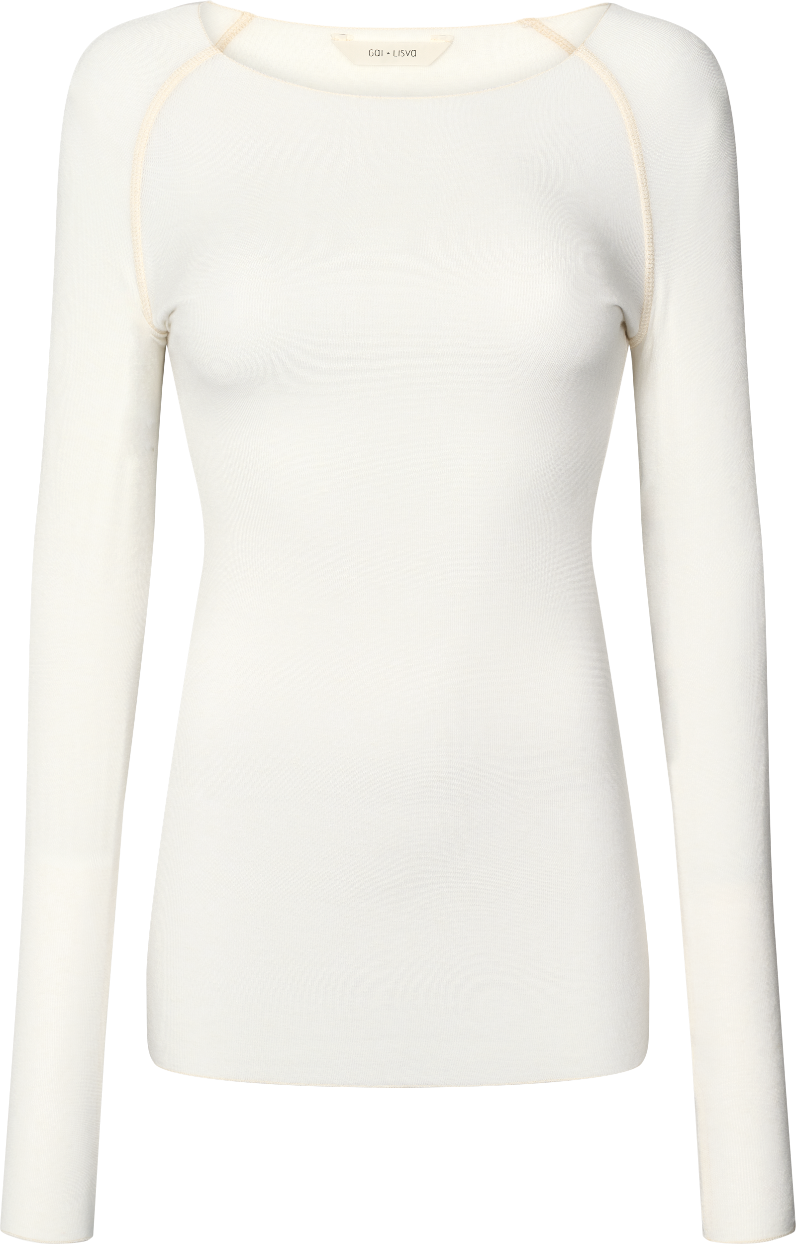 Amalie Wool langærmet t-shirt - hvid