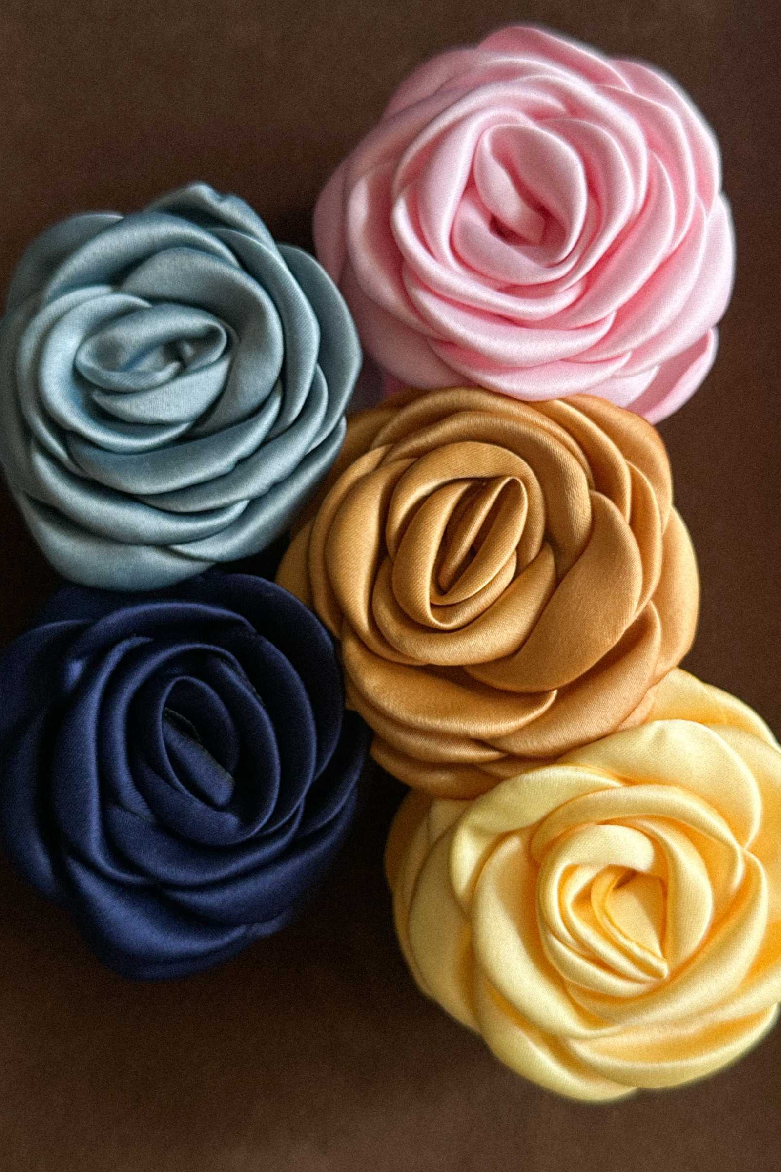 Satin Rose hårklemme, Small – irgrøn