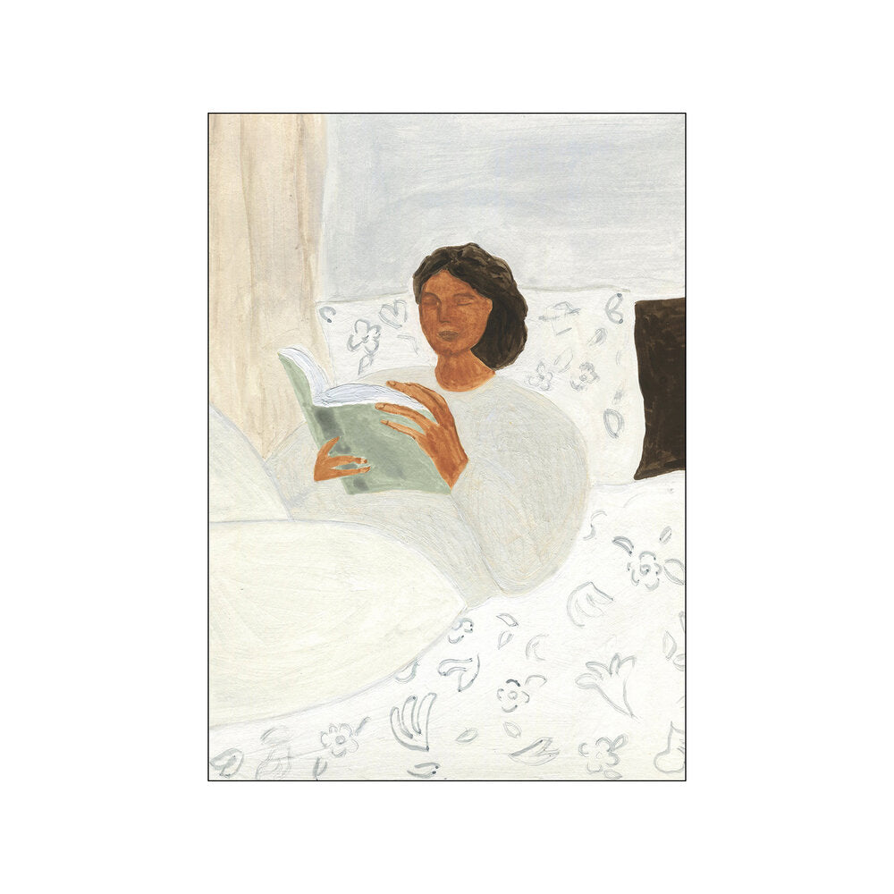 Morning Read plakat, mønstret - 50x70 cm