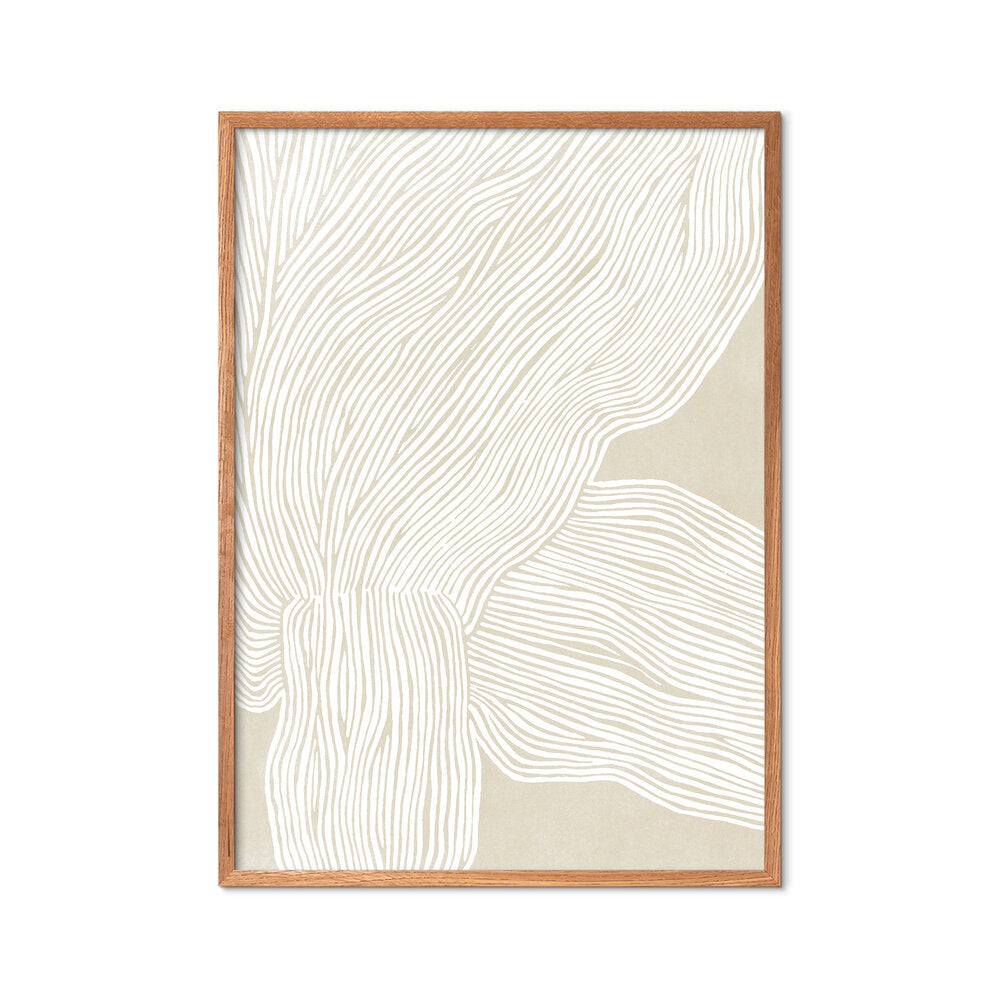 The Line no. 09 plakat, creme - 50x70 cm