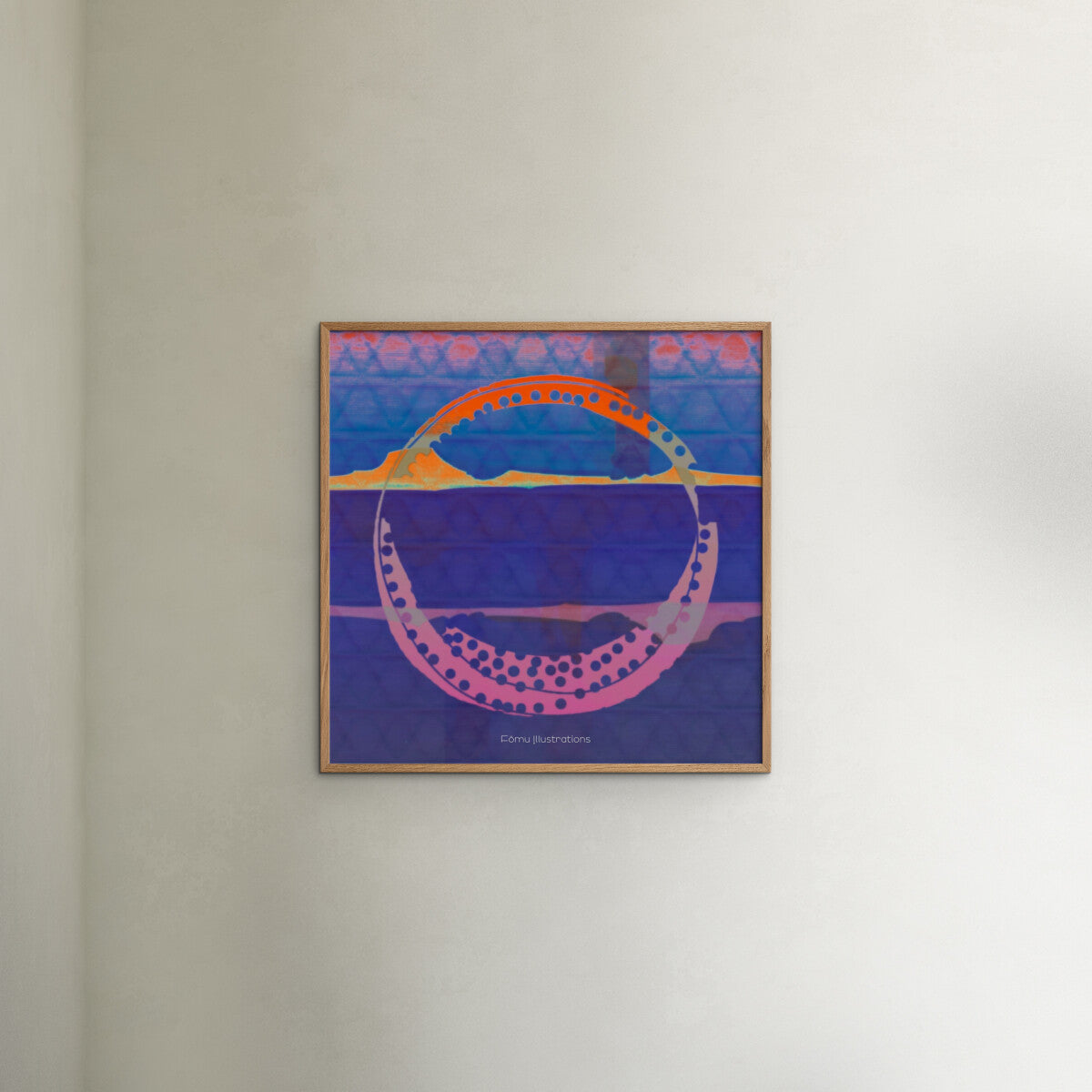 Fōmu illustrations Textures Orange plakat - 50x50 cm