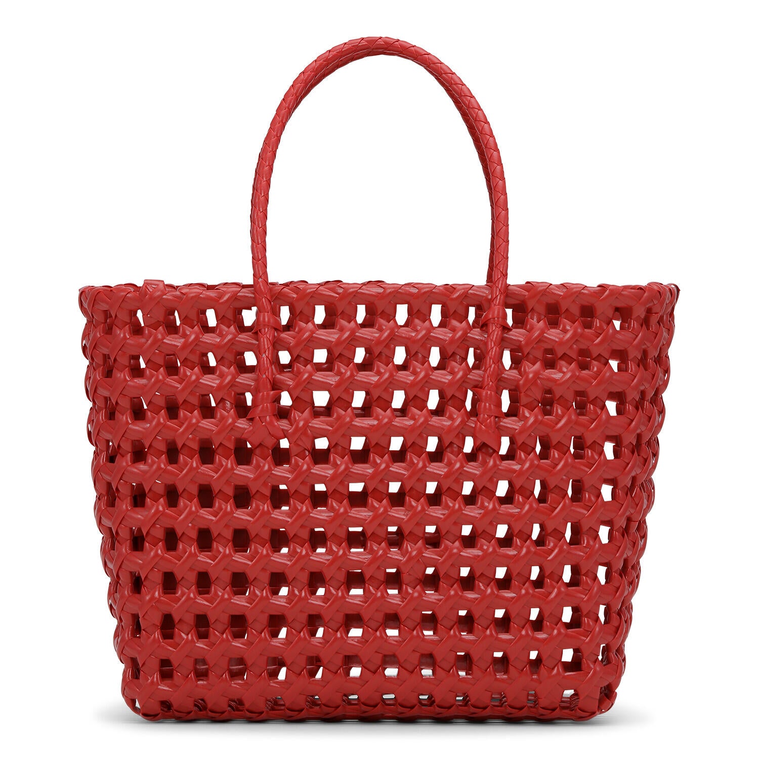 Kaya Woven shopper, Small - rød