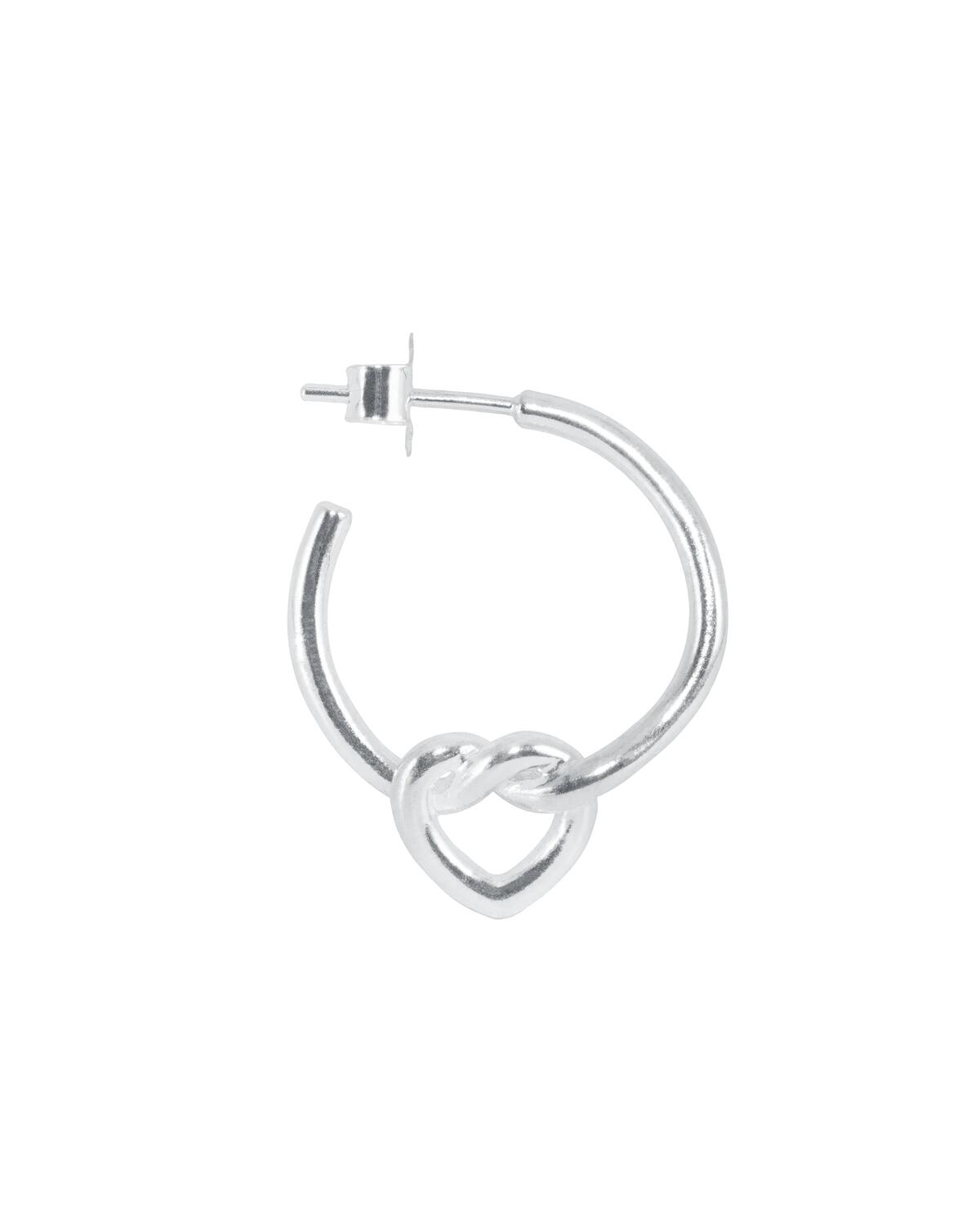 Tied Heart hoop - sølv