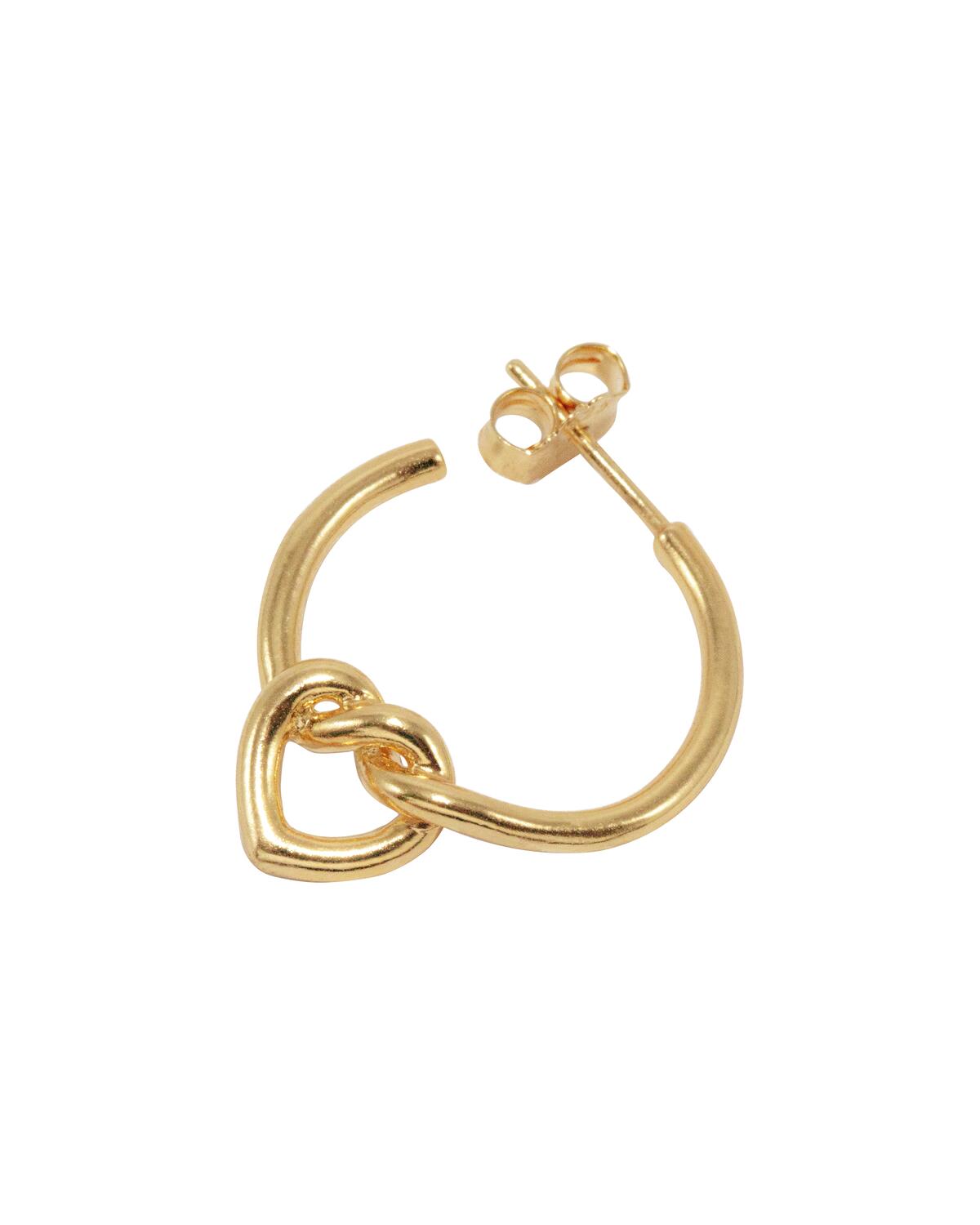 Tied Heart hoop - forgyldt