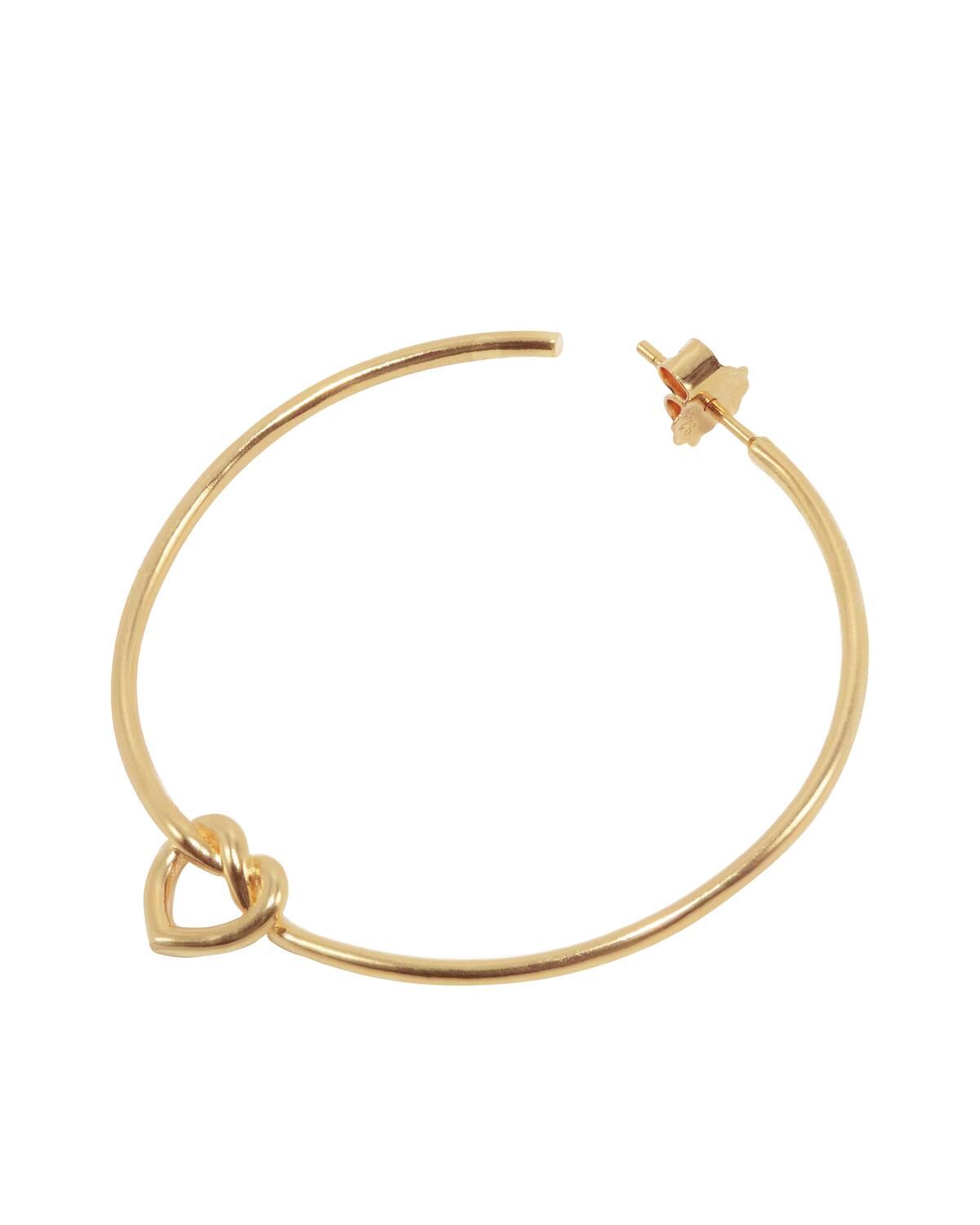 Big Tied Heart hoop - forgyldt