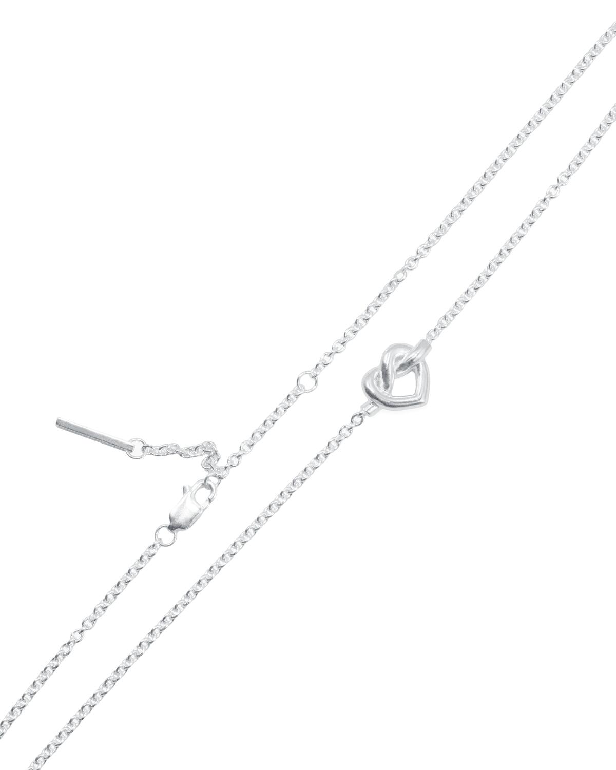 Tied Heart halskæde - sølv