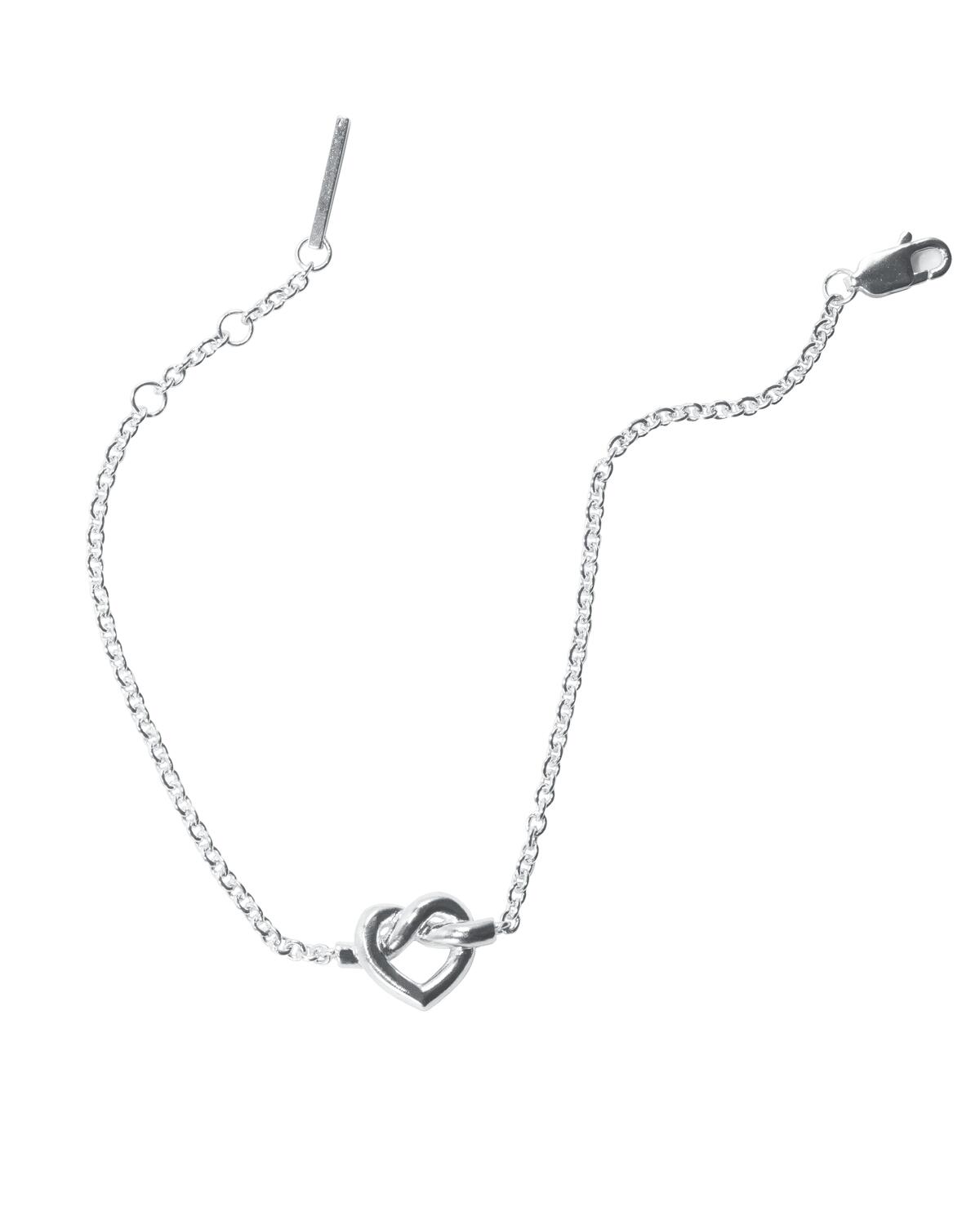 Tied Heart armbånd - sølv