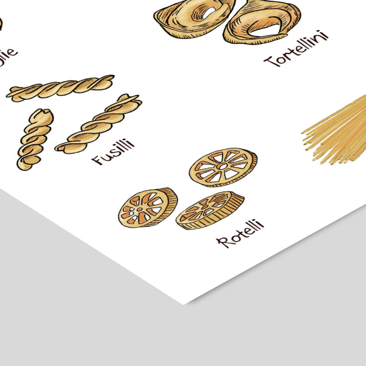 Mouse & Pen World of Pasta plakat - A5