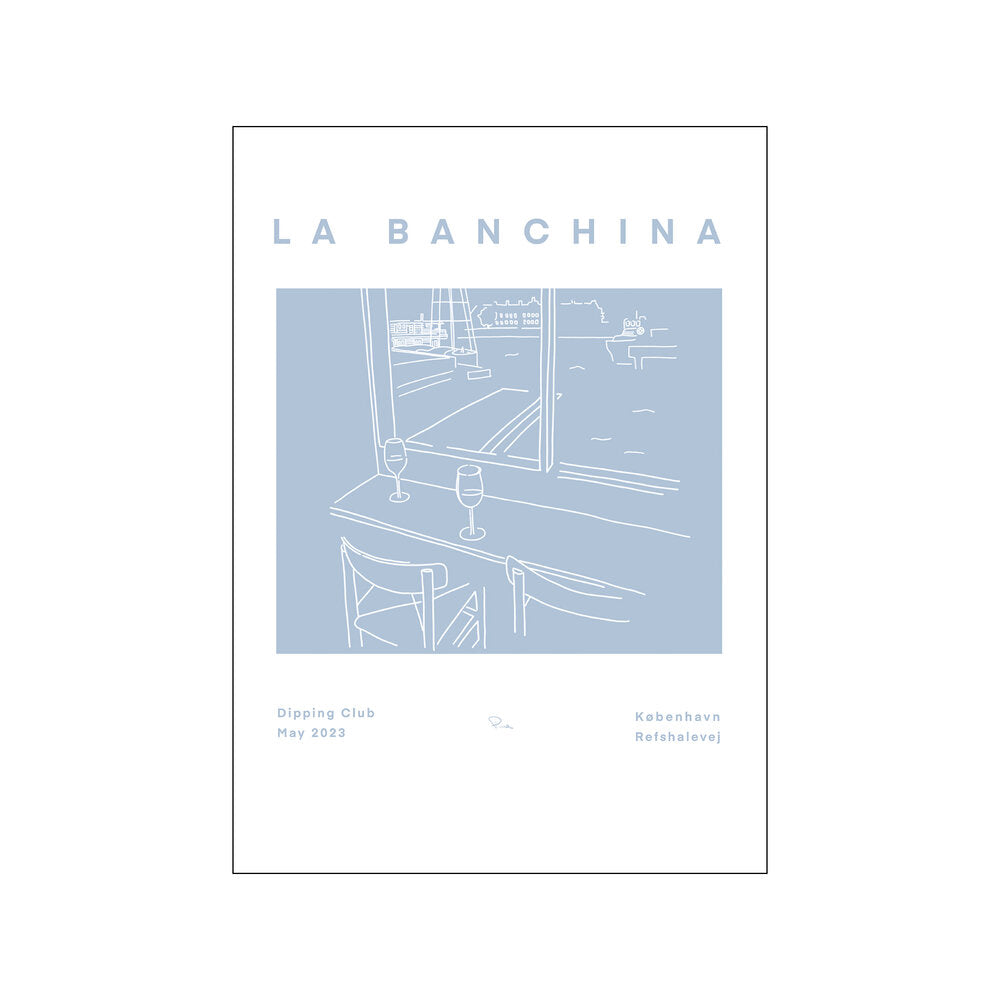 La Banchina No.1 plakat, blå - 30x40 cm