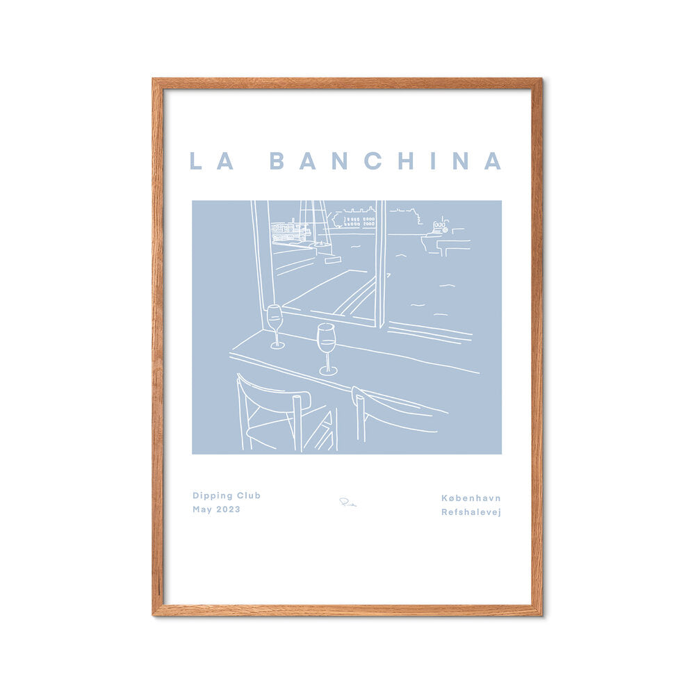 La Banchina No.1 plakat, blå - 30x40 cm