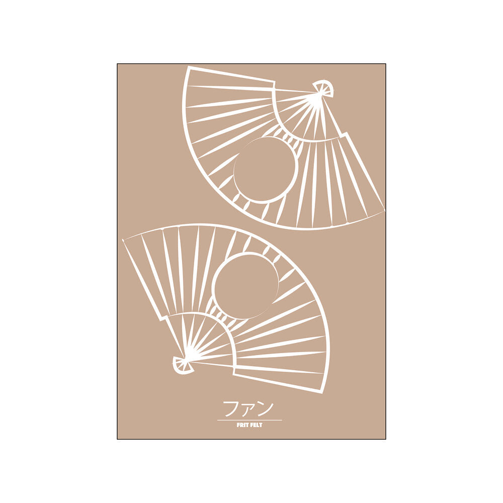 Vifter plakat, Beige - 50x70 cm