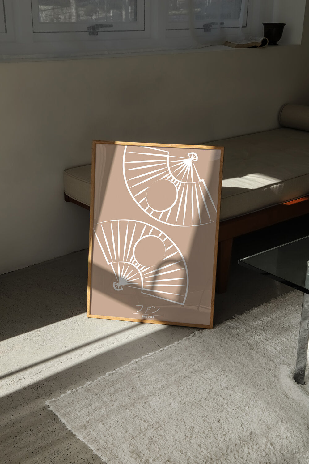 Vifter plakat, Beige - 50x70 cm