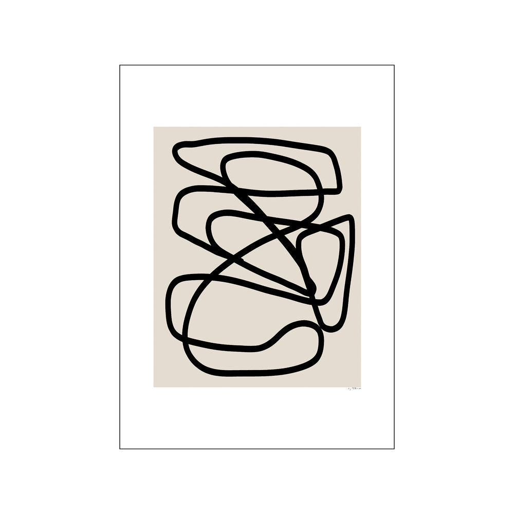 Trace 10 plakat, beige - 30x40 cm
